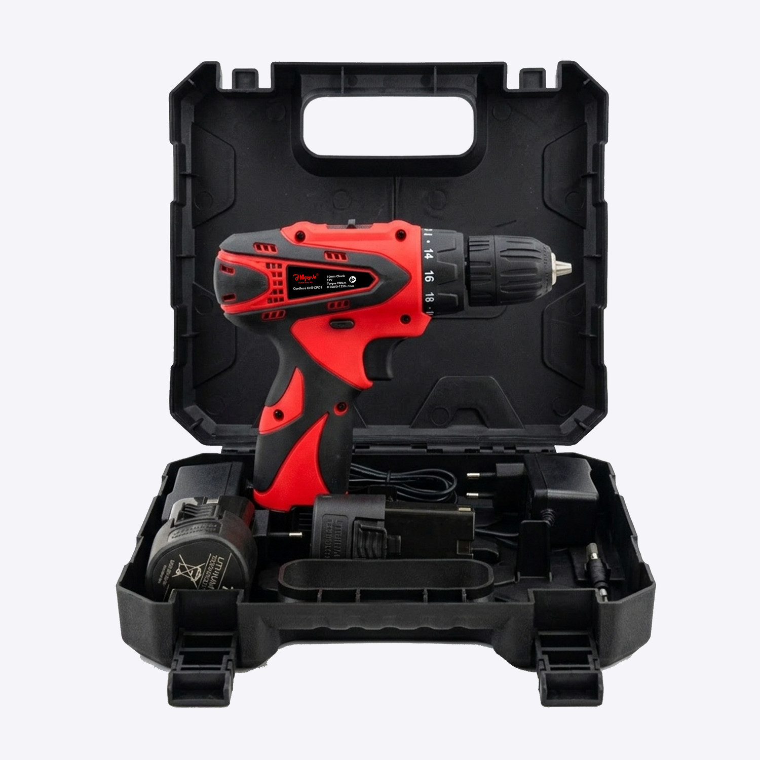 Image of Tomahawk |1.5Ah Battery x1, 35Nm Torque, 2-Speed| TCD-20A-2B-2Ah Cordless Drill (10 mm Chuck Size)