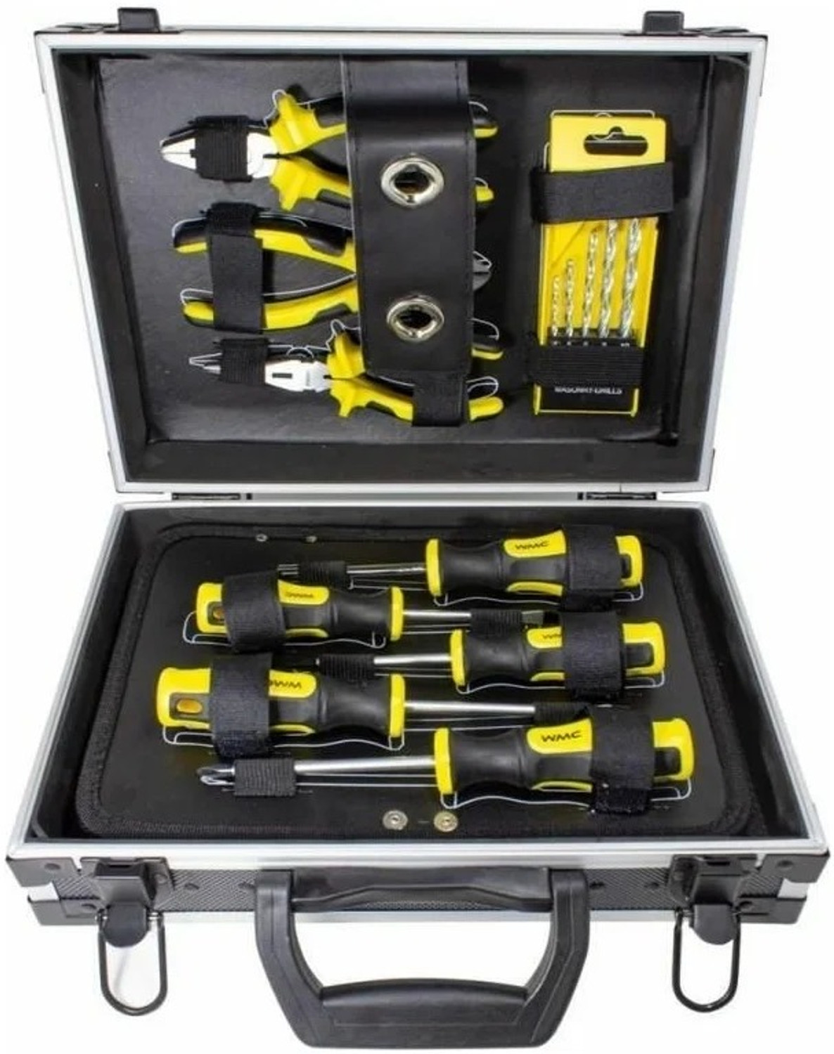 WMC Tool Set with Wrench Screwdriver Bits in Aluminium Case Kit Power & Hand Tool Kit
