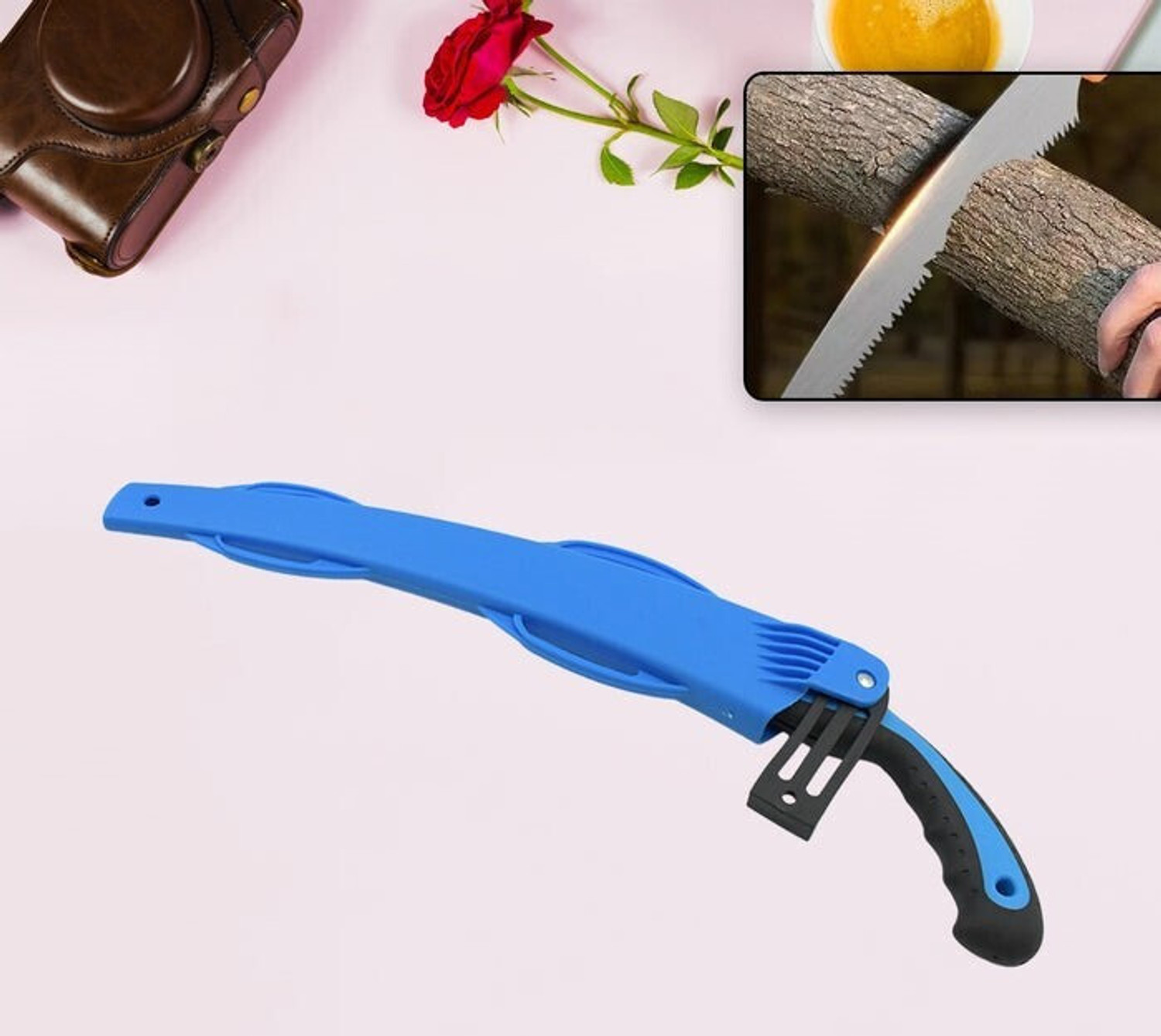 Image of DeoDap 20-Inch High Carbon Steel Pruning Saw - Sharp Teeth with Safety Cover Hand Tool Kit (1 Tools)