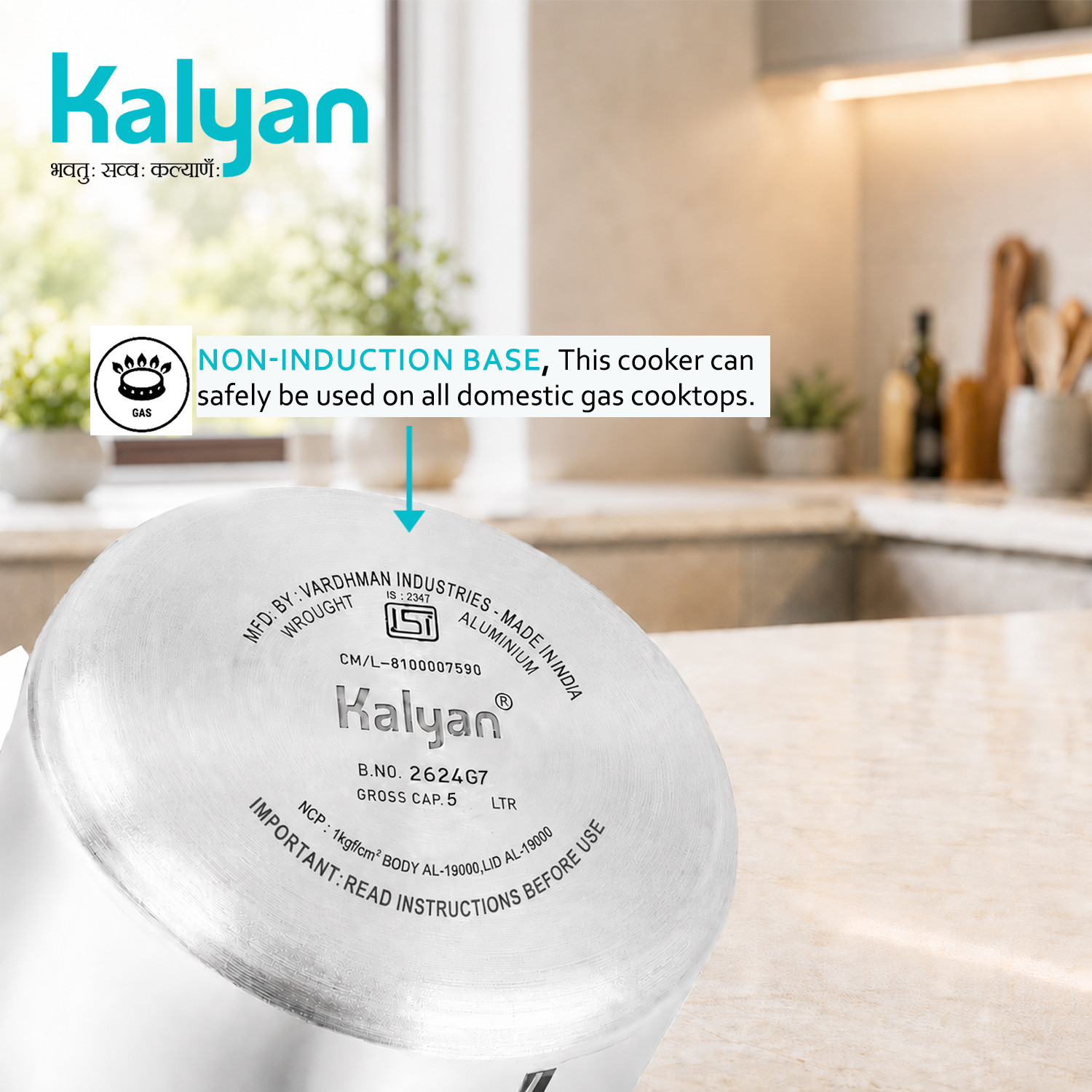 Image of Kalyan Classic 5 L Pressure Cooker (Aluminium)