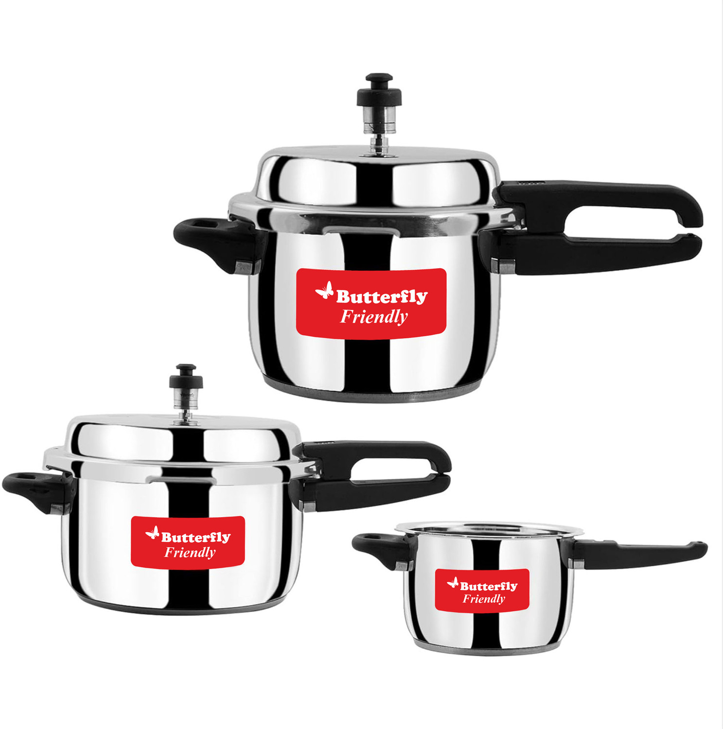 Image of Limera ISI Certified Stainless Steel Cooker 2 L Induction Bottom Pressure Cooker (Stainless Steel)