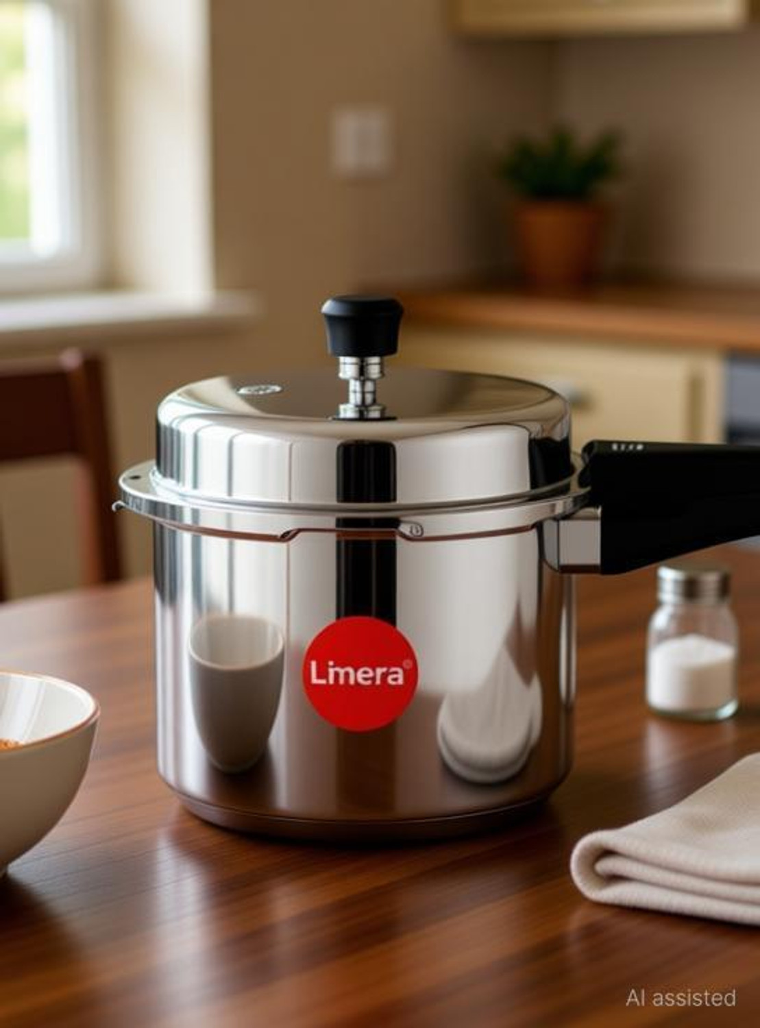 Image of Limera ISI Certified Stainless Steel Cooker 2 L Induction Bottom Pressure Cooker (Stainless Steel)