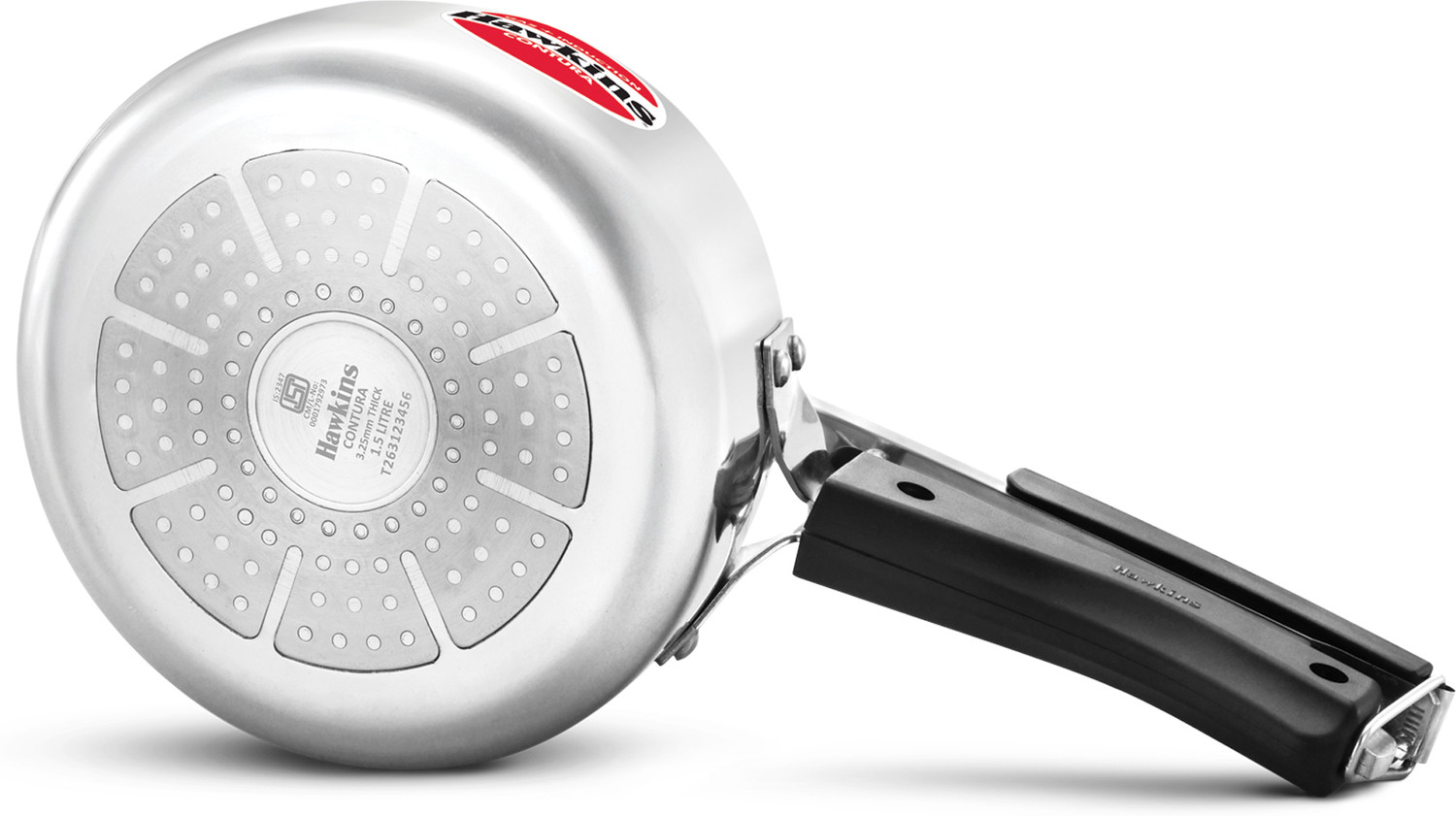 Image of Hawkins Classic 5 Ltr Silver Pressure Cooker With Hard Anodised 2 Pc Separater Cooker Dabba and Stand 5 L Pressure Cooker (Aluminium)