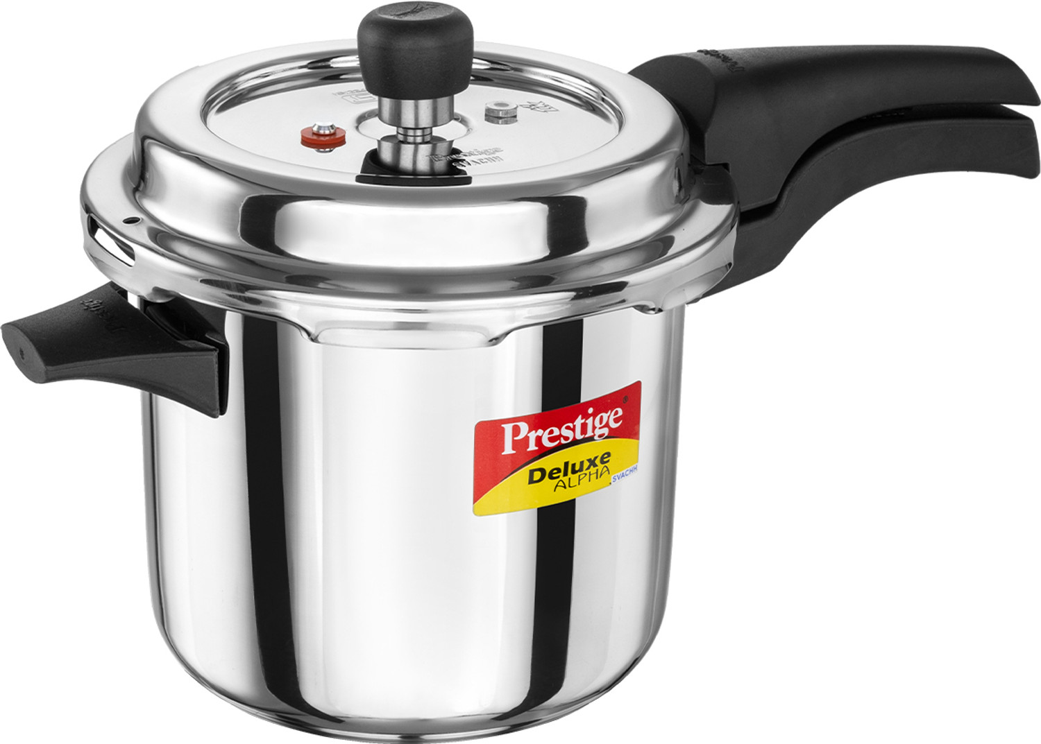 Image of SONU BELLINO PRESSURE COOKER-3.4 LTR with One Extra Serving Glass Lid, 3.4 L Induction Bottom Pressure Cooker (Stainless Steel)