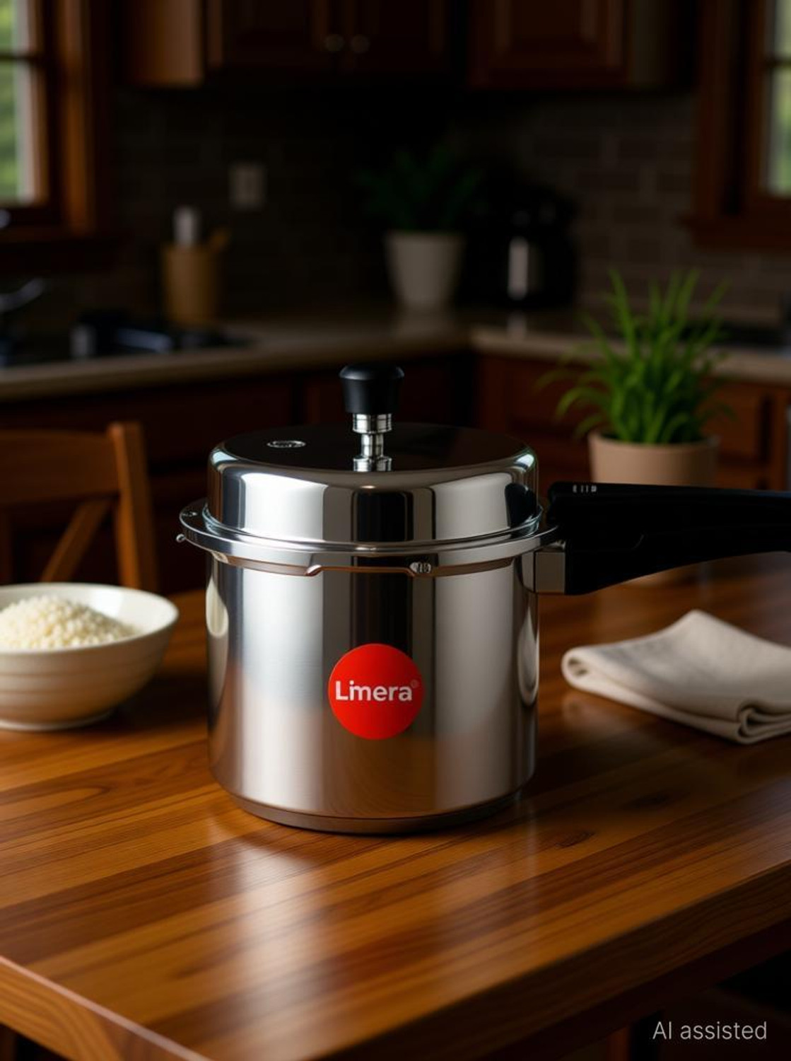 Image of Limera ISI Certified Stainless Steel Cooker 2 L Induction Bottom Pressure Cooker (Stainless Steel)