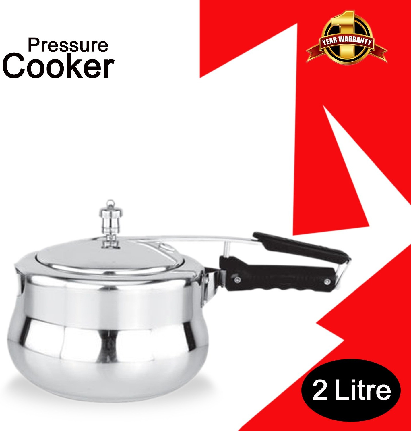 Image of ROYAL ELIBA Eco Friendly Multi-funtional Pressure Cooker 2 L Induction Bottom Pressure Cooker (Aluminium)
