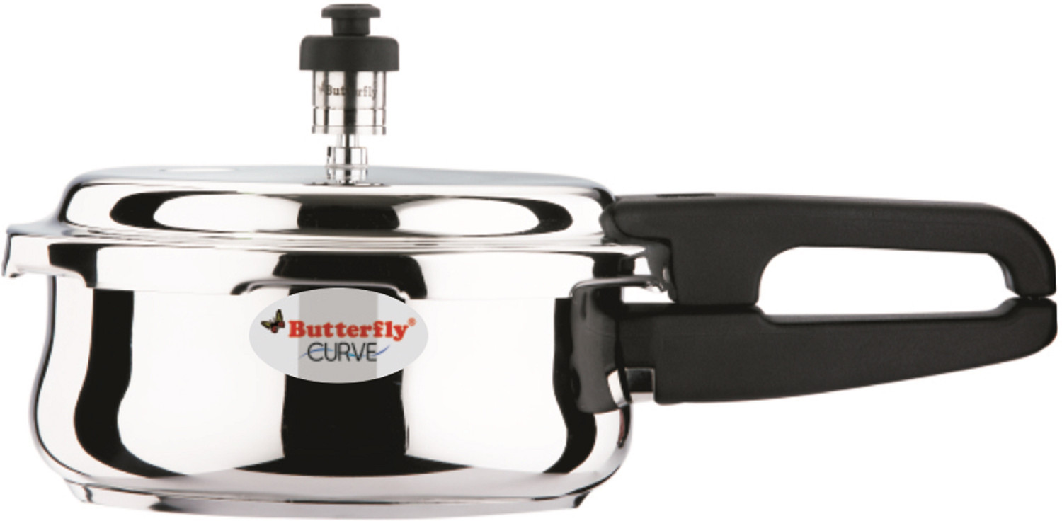Image of SONU BELLINO PRESSURE COOKER-3.4 LTR with One Extra Serving Glass Lid, 3.4 L Induction Bottom Pressure Cooker (Stainless Steel)
