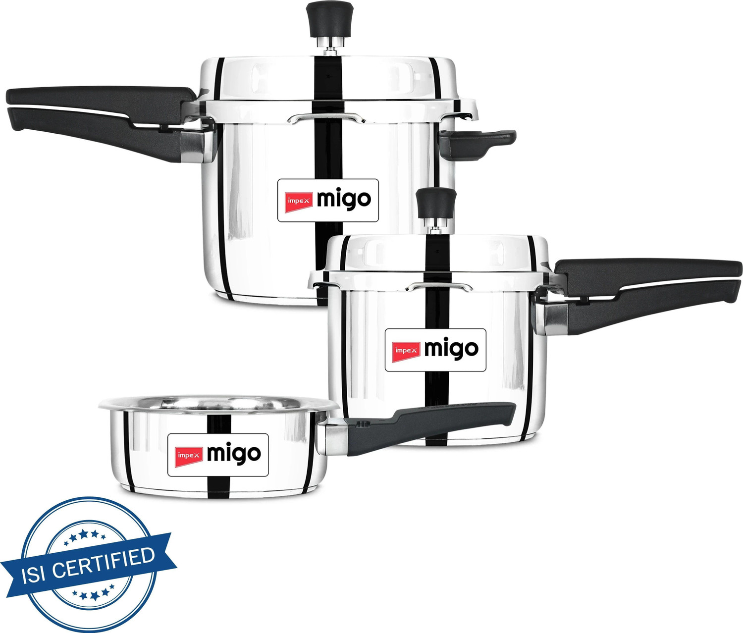 IMPEX 235 SS 5L, 3L, 2L Induction Pressure Cooker - Image 1