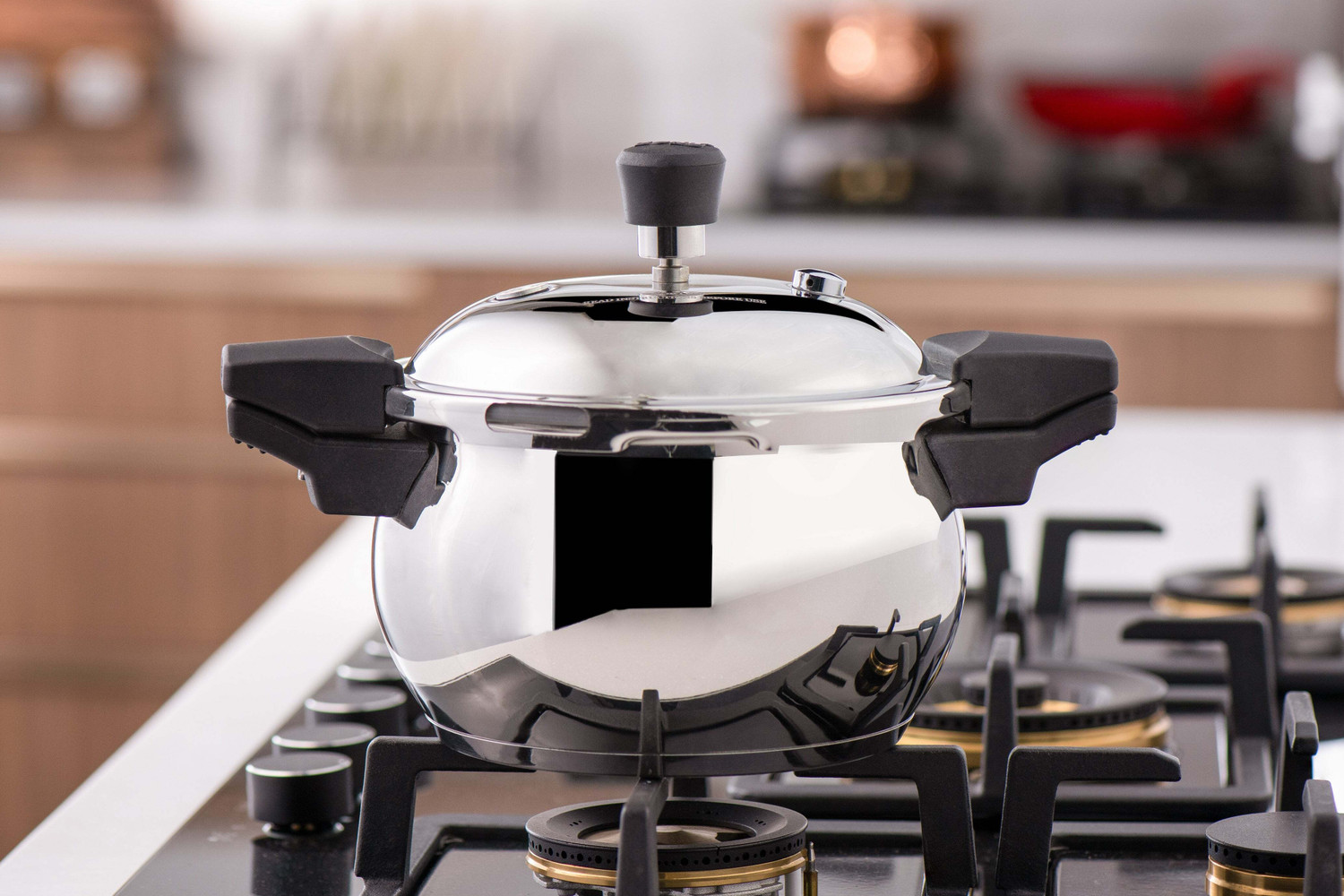 Image of SONU BELLINO PRESSURE COOKER-3.4 LTR with One Extra Serving Glass Lid, 3.4 L Induction Bottom Pressure Cooker (Stainless Steel)
