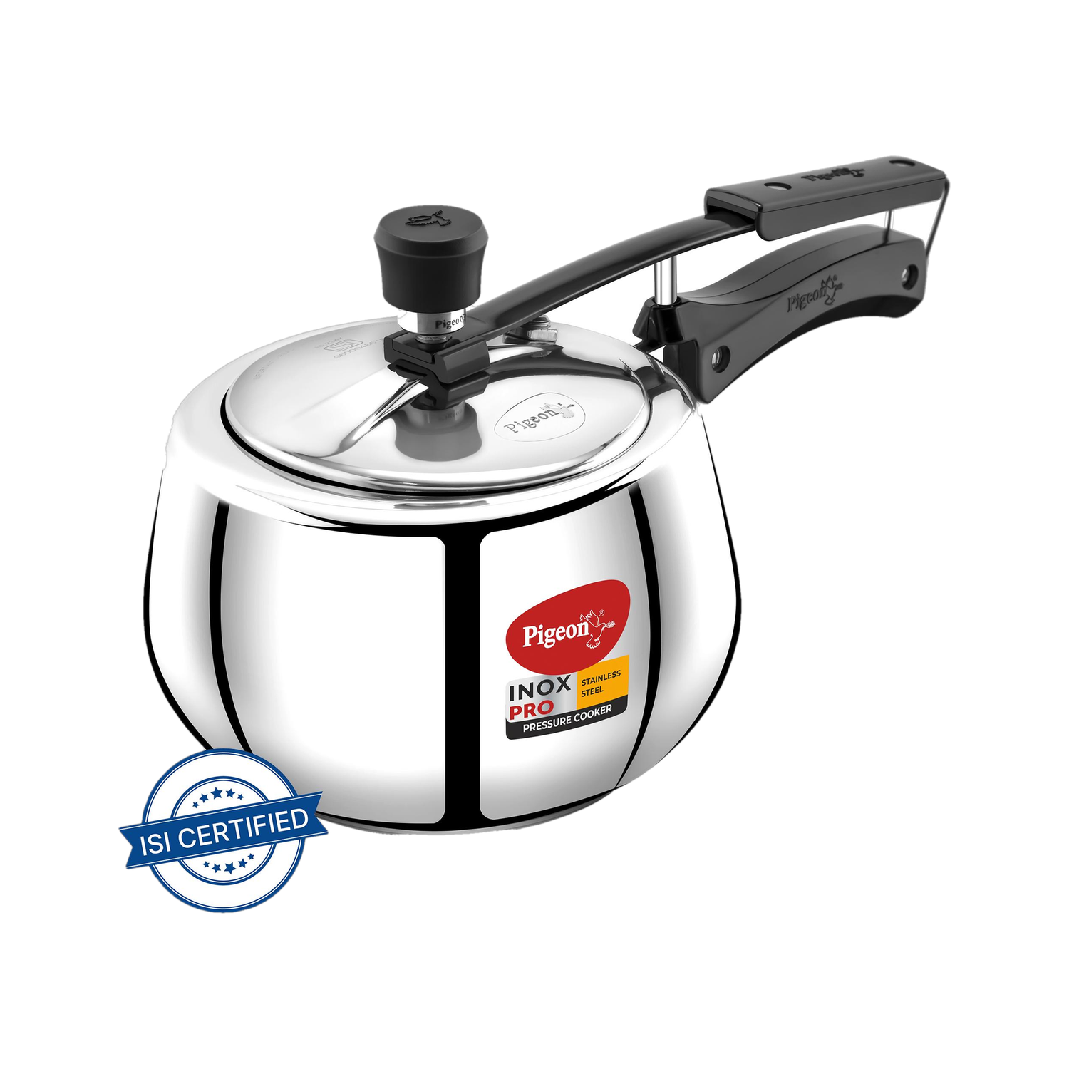 Image of SONU BELLINO PRESSURE COOKER-3.4 LTR with One Extra Serving Glass Lid, 3.4 L Induction Bottom Pressure Cooker (Stainless Steel)