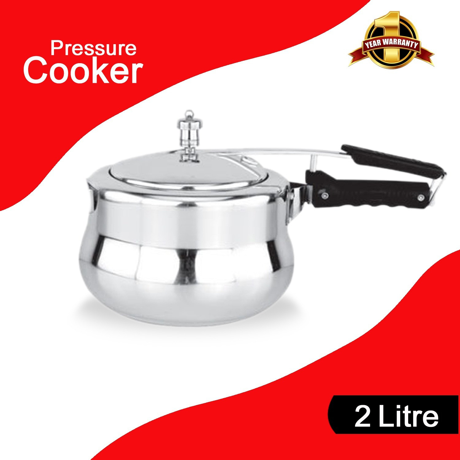 Image of ROYAL ELIBA Eco Friendly Multi-funtional Pressure Cooker 2 L Induction Bottom Pressure Cooker (Aluminium)