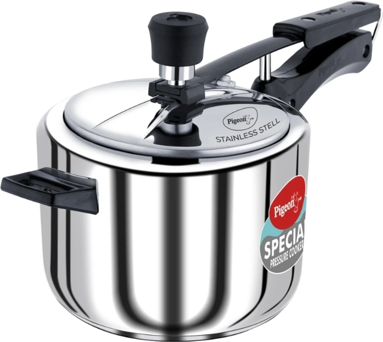 Image of Raj Enterprise Hub Stainless steel pressure cooker inner Lid 5 L Induction Bottom Pressure Cooker (Stainless Steel)