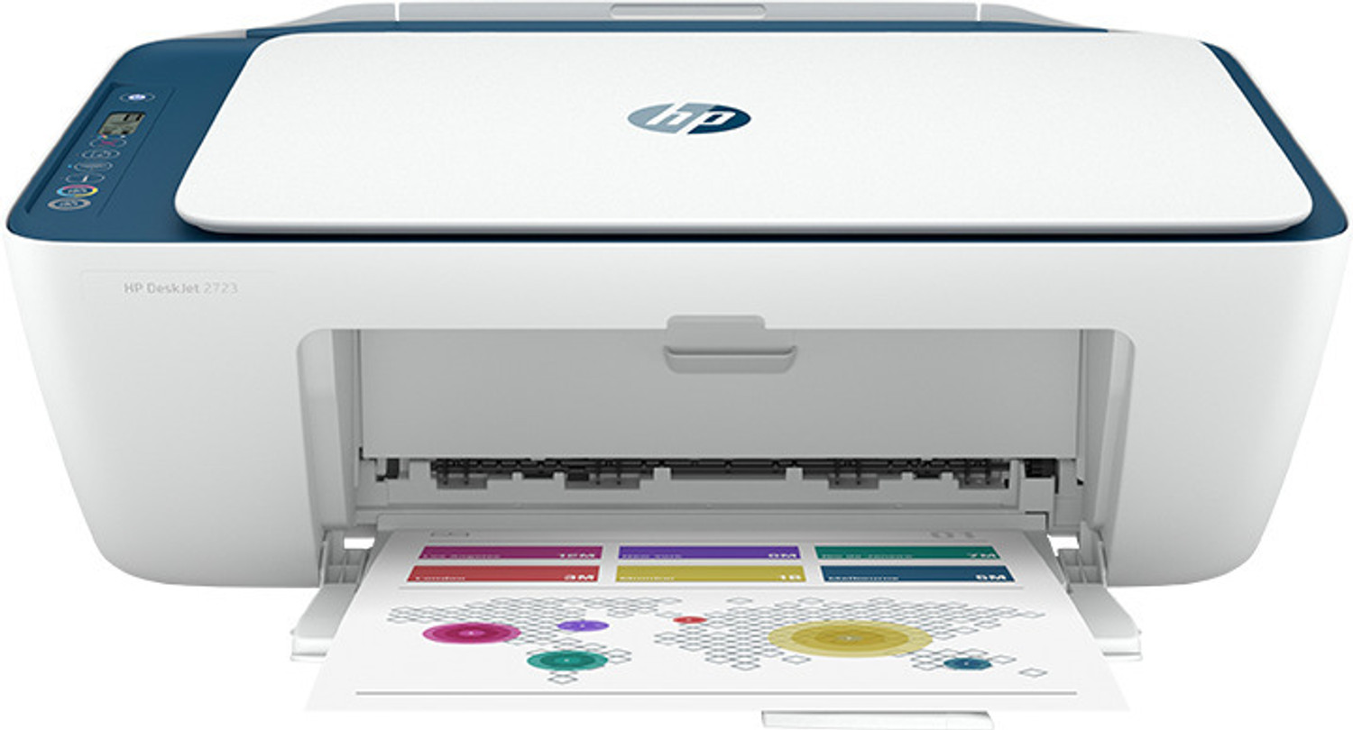 HP DeskJet 2723 Multi-function WiFi Color Inkjet Printer with Copy, Scan, Bluetooth, USB, Simple setup with HP Smart App, Ideal for Home
