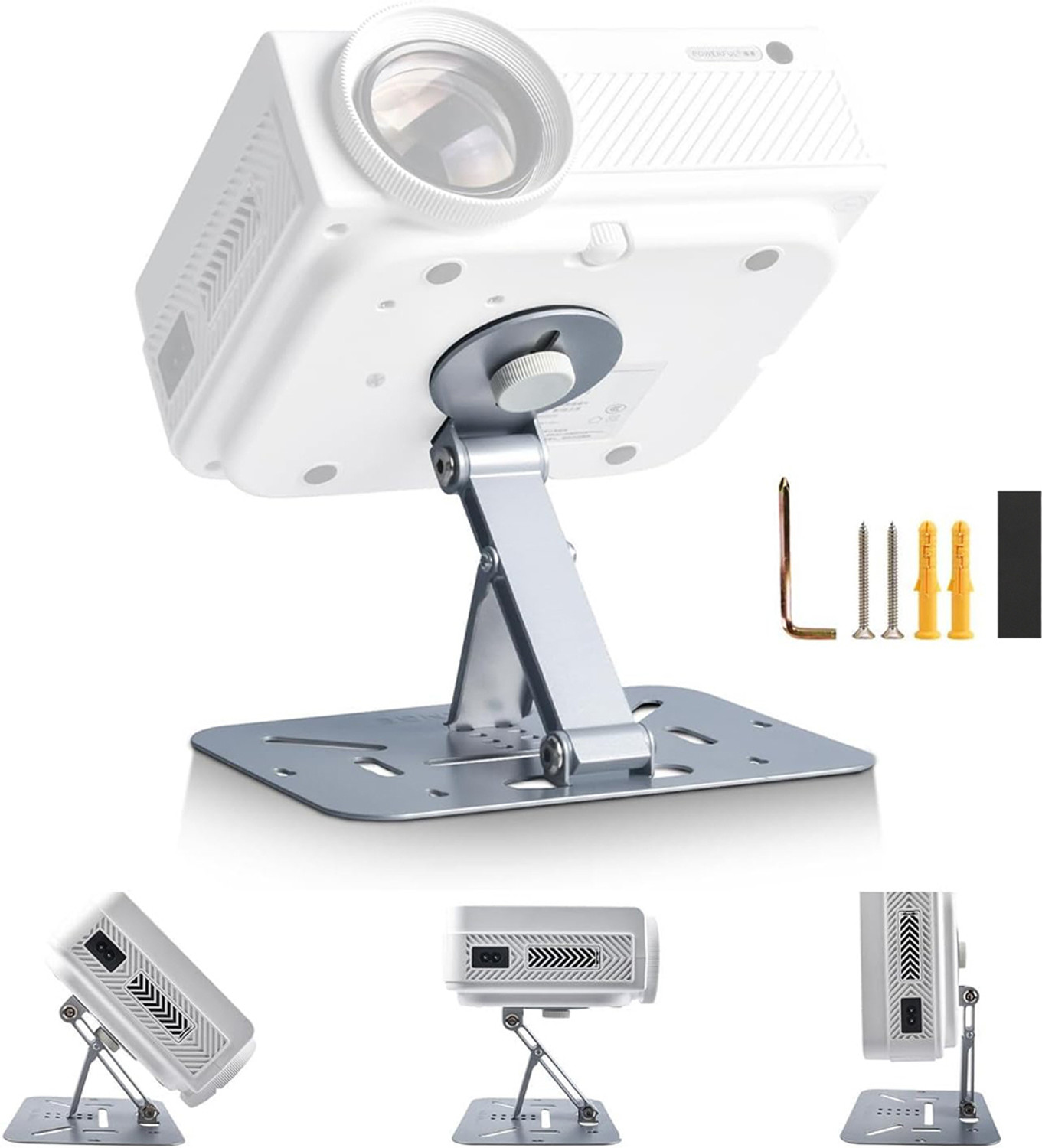 Image of LOMINUM Mini Portable LED Projector with Multiple Interfaces Like AV, Audio, USB, HDMI (1500 lm / 1 Speaker / Wireless / Remote Controller) Portable Projector (Yellow)