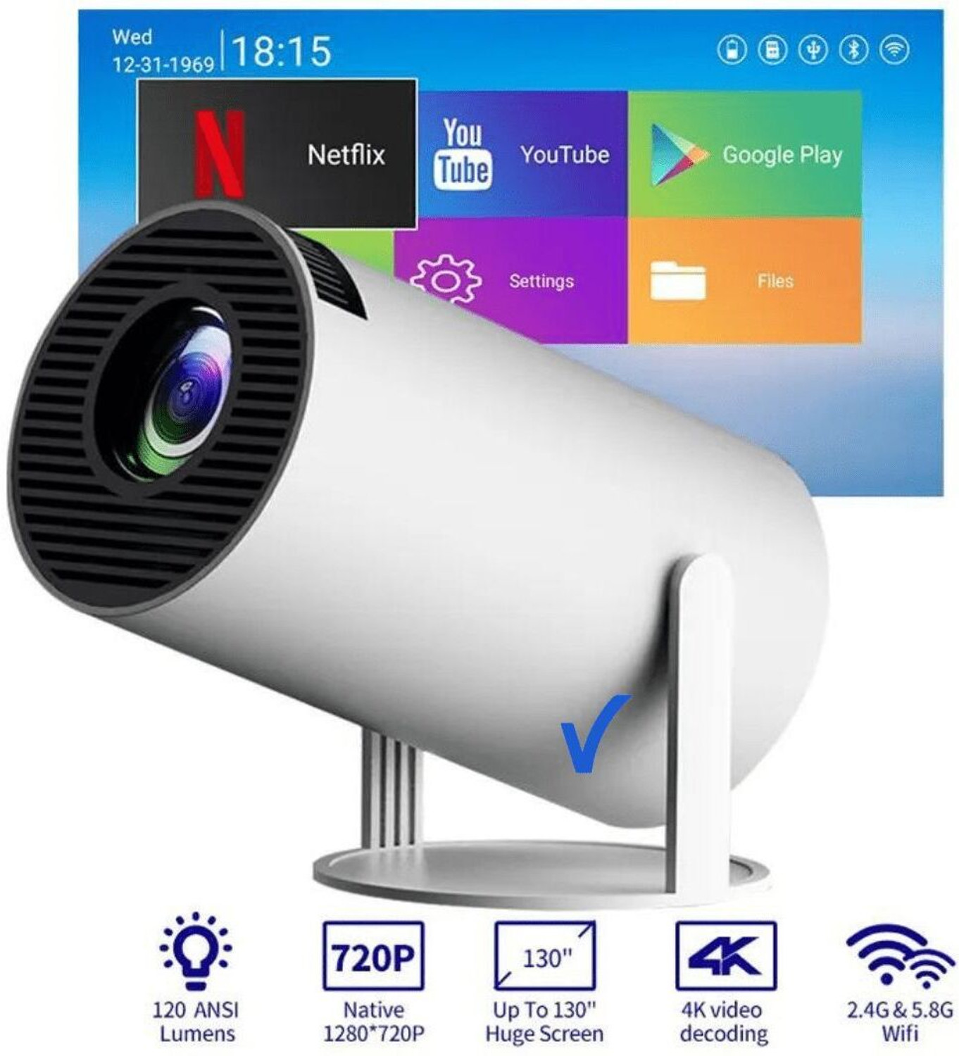 Amit HY300 Portable Projector Android - Image 1