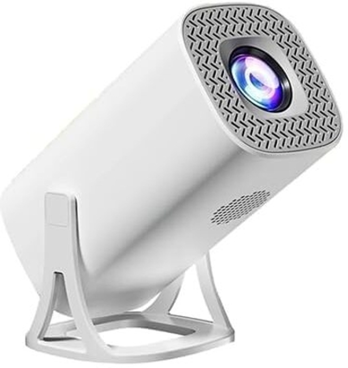 Image of SHIVVTECH Android Projector 4K & 1080P, 4D Keystone, 270 Rotation, Device CompatibleA10 (2000 lm) Portable Projector (White)