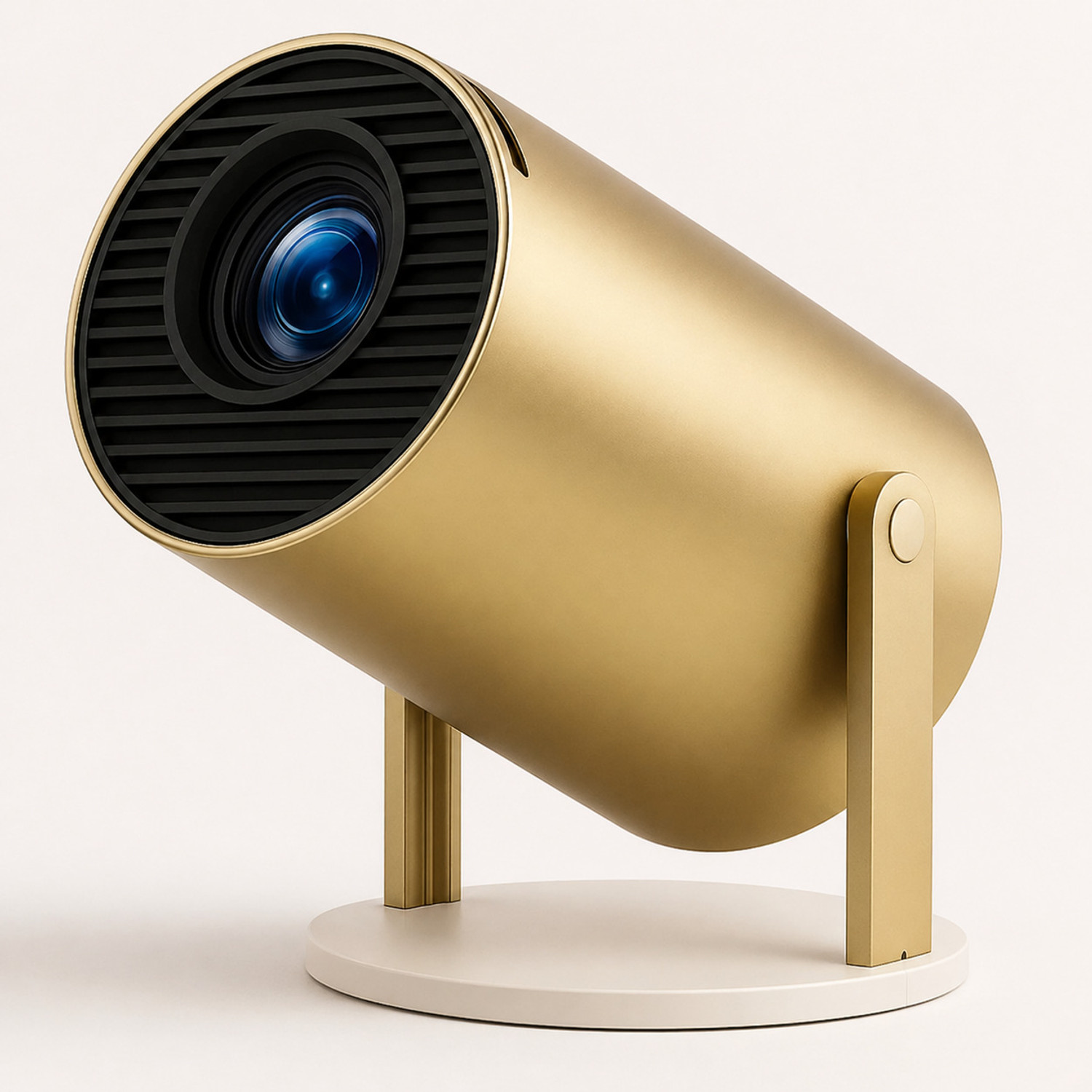 Image of LOMINUM Mini Portable LED Projector with Multiple Interfaces Like AV, Audio, USB, HDMI (1500 lm / 1 Speaker / Wireless / Remote Controller) Portable Projector (Yellow)