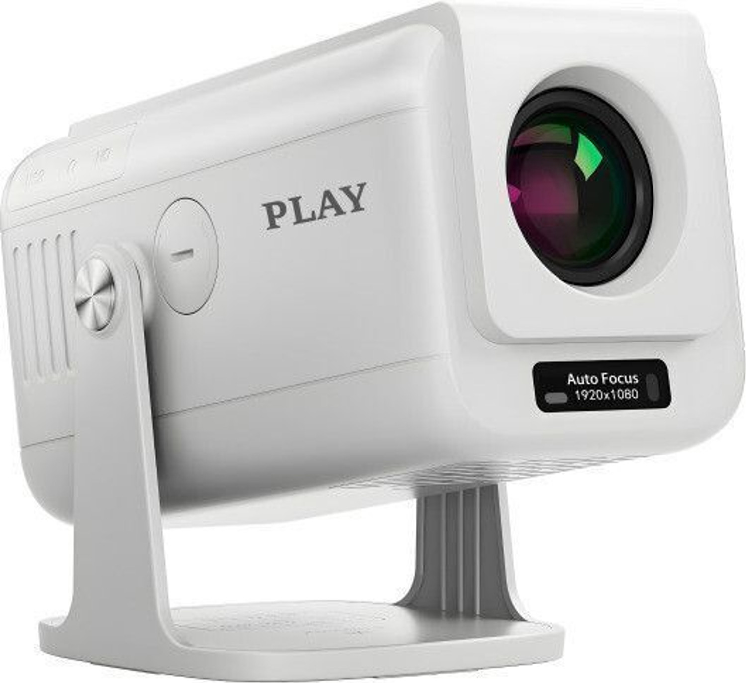 Image of OLV Portable Mini Projector, 4K 1080P Full Smart HD, WiFi 5G BT 5.0 with 180 rotate (6000 lm / Remote Controller) Portable Projector (White, Black)