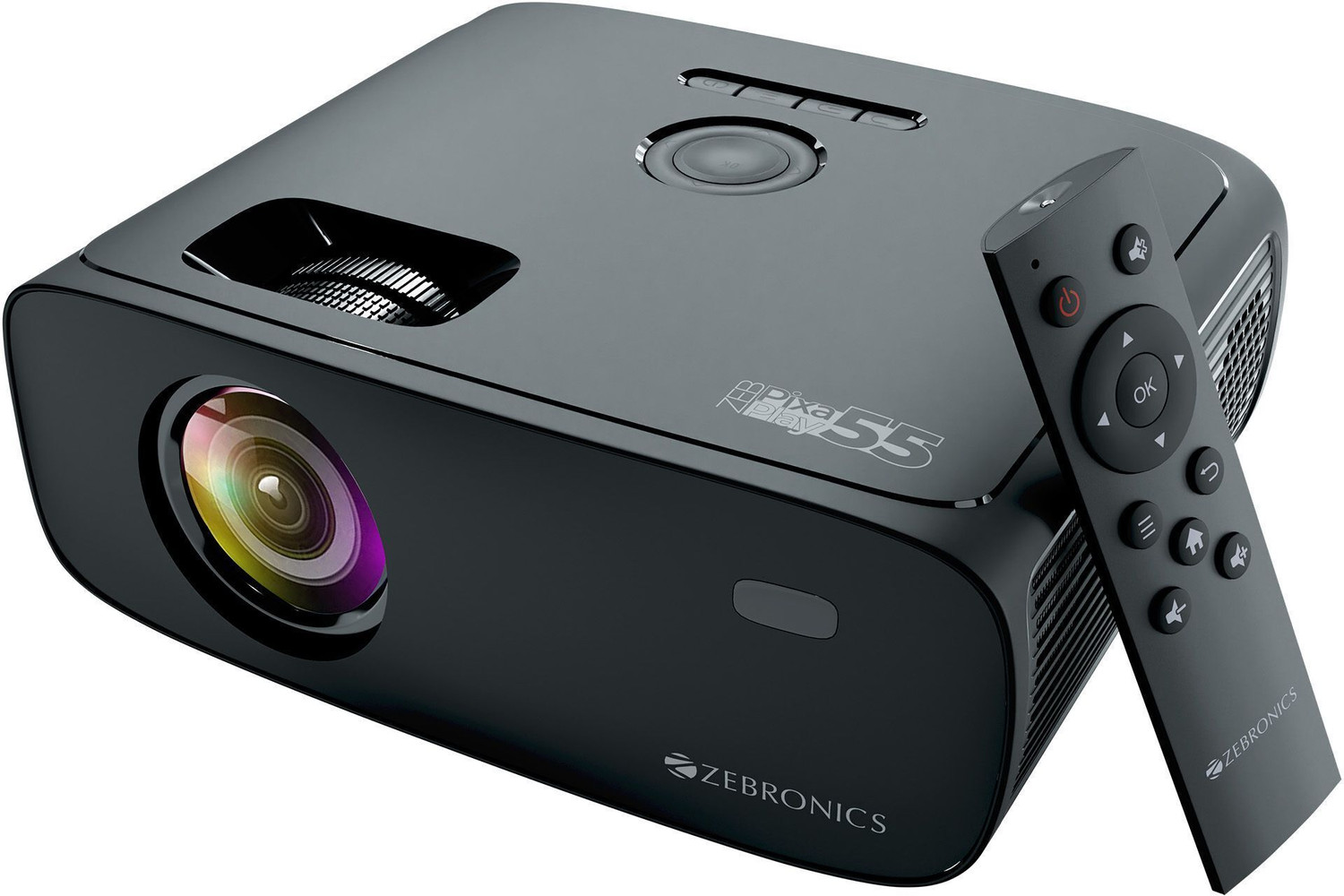 Image of SHIVVTECH Android Projector 4K & 1080P, 4D Keystone, 270 Rotation, Device Compatible1 (2000 lm) Portable Projector (White)
