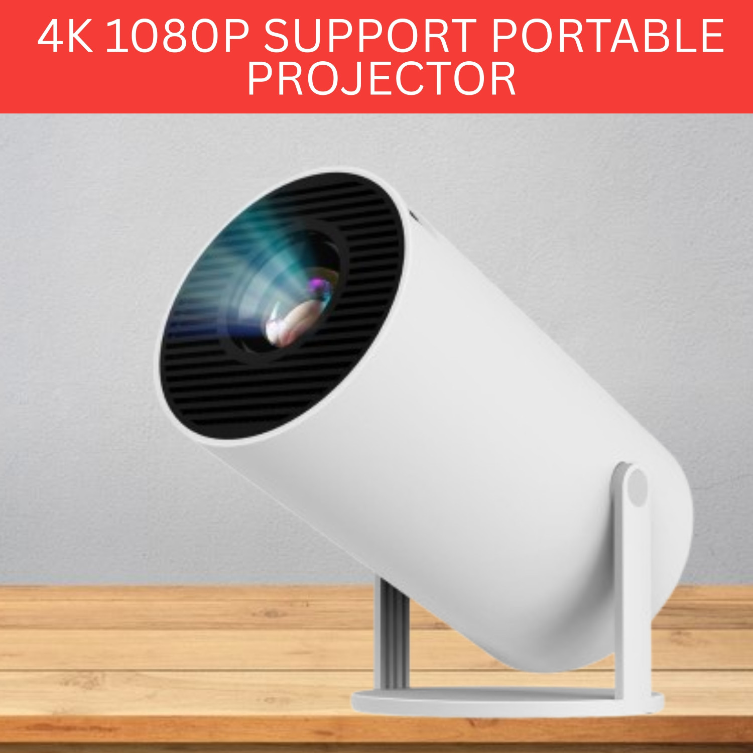 Image of Divine creation HY320 Mini 4K Support Smart Android 13 Projector with WiFi 6 HD Home Theater B36 (5000 lm / Wireless / Remote Controller) Portable Projector (Black)