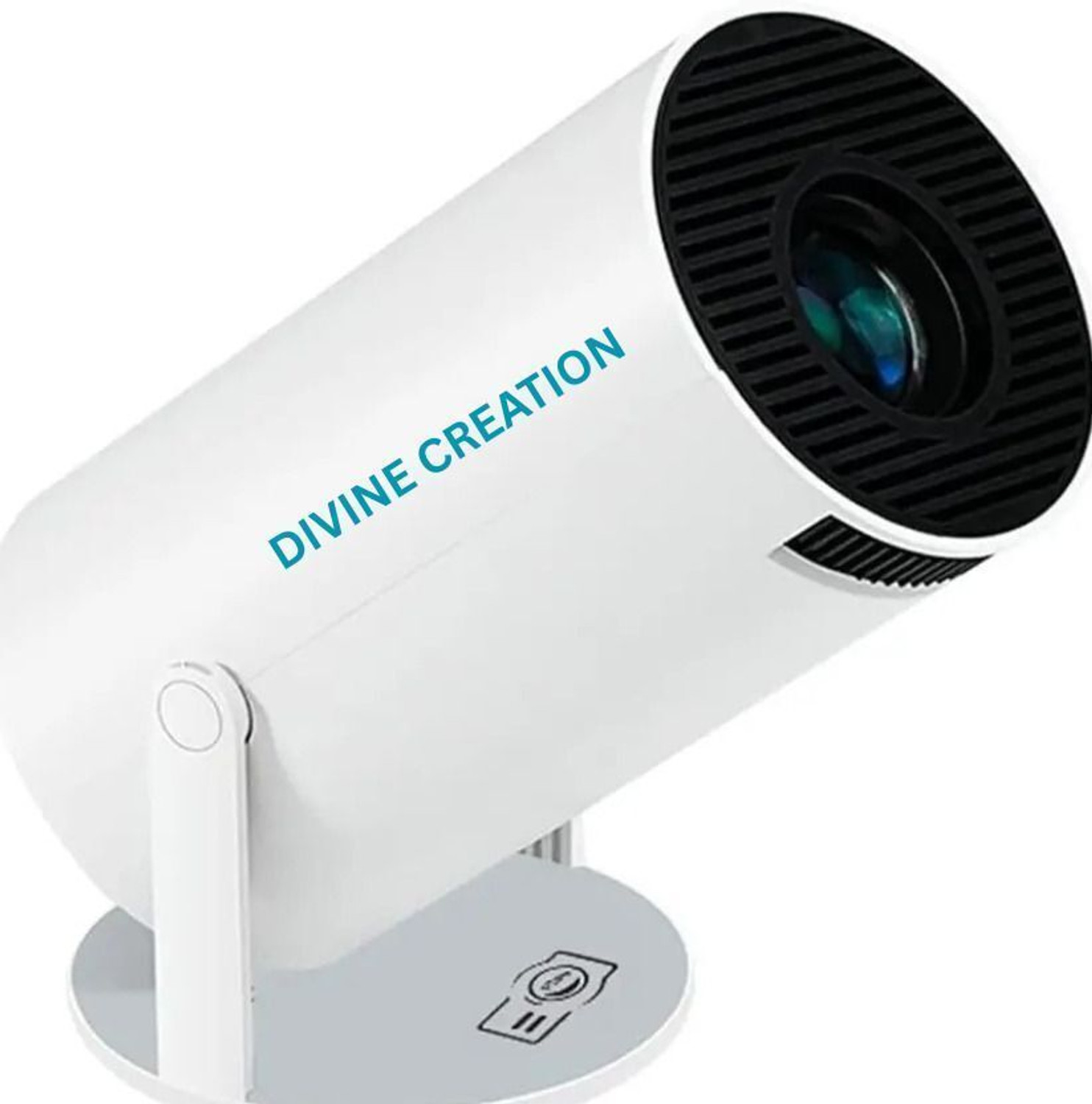 Image of Divine creation HY320 Mini 4K Support Smart Android 13 Projector with WiFi 6 HD Home Theater J43 (5000 lm / Wireless / Remote Controller) Portable Projector (Black)