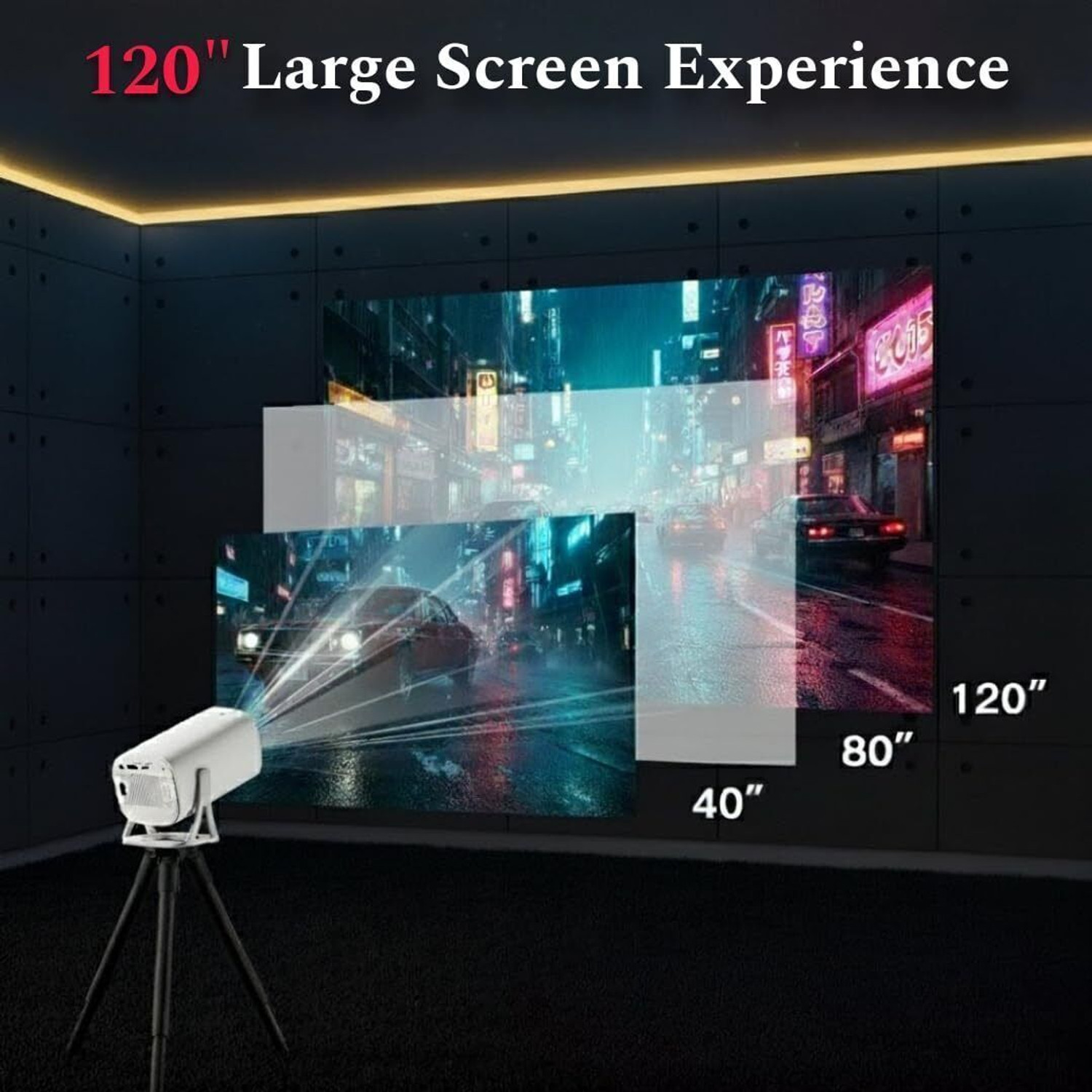 Image of nihal enterprises S40 Smart Projector 3500 lm LCD Corded Mobiles Portable Projector (1800 lm) Portable Projector (White)