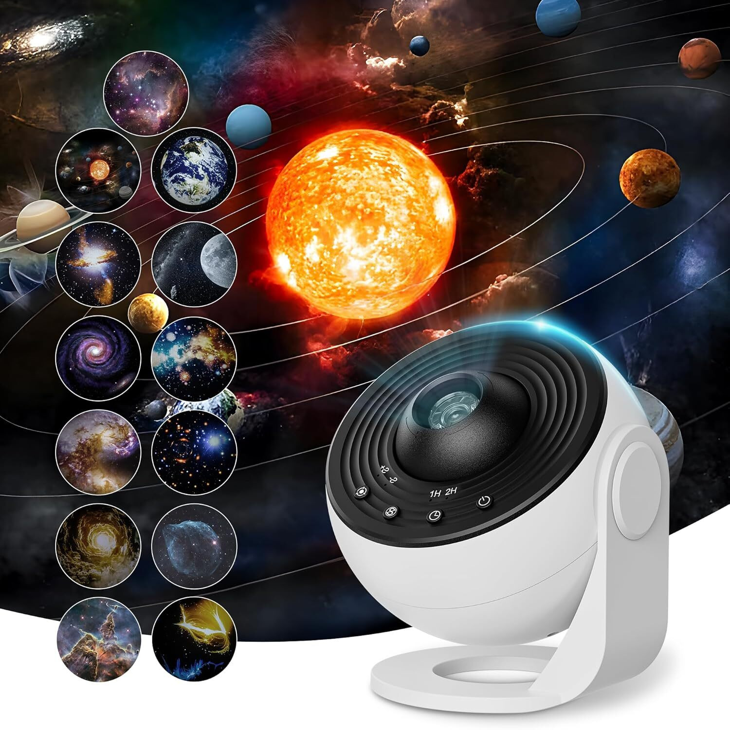 Image of crobat Night Lights LED Ocean Wave Star Projector, for Bedroom (100 lm) Projector (White)