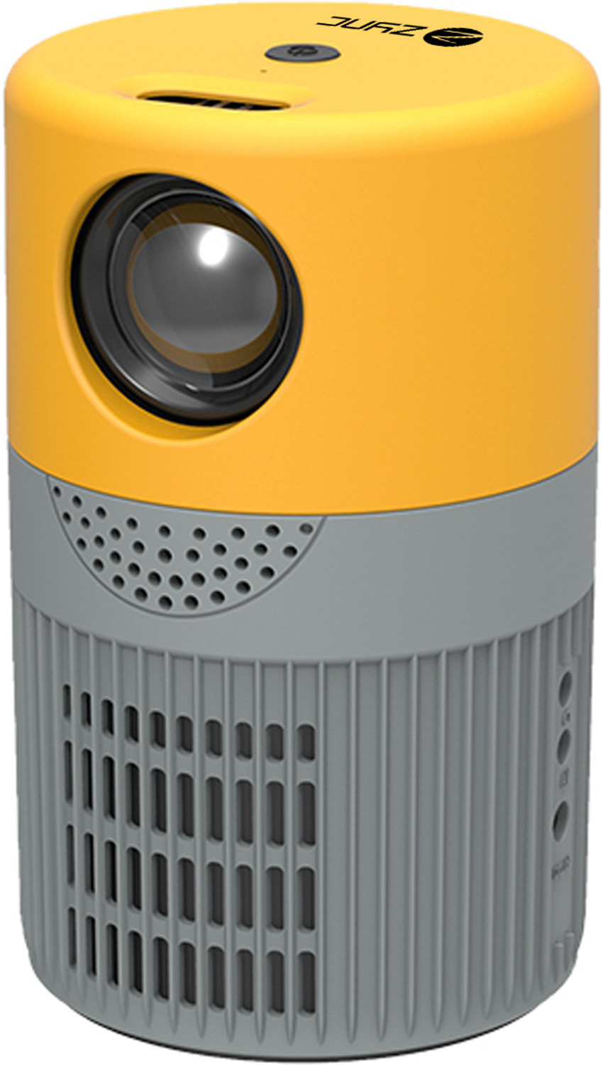 Image of LOOKZOON Mini Portable LED Projector with Multiple Interfaces Like AV, Audio, USB, HDMI (1500 lm / 1 Speaker / Wireless / Remote Controller) Portable Projector (Yellow)