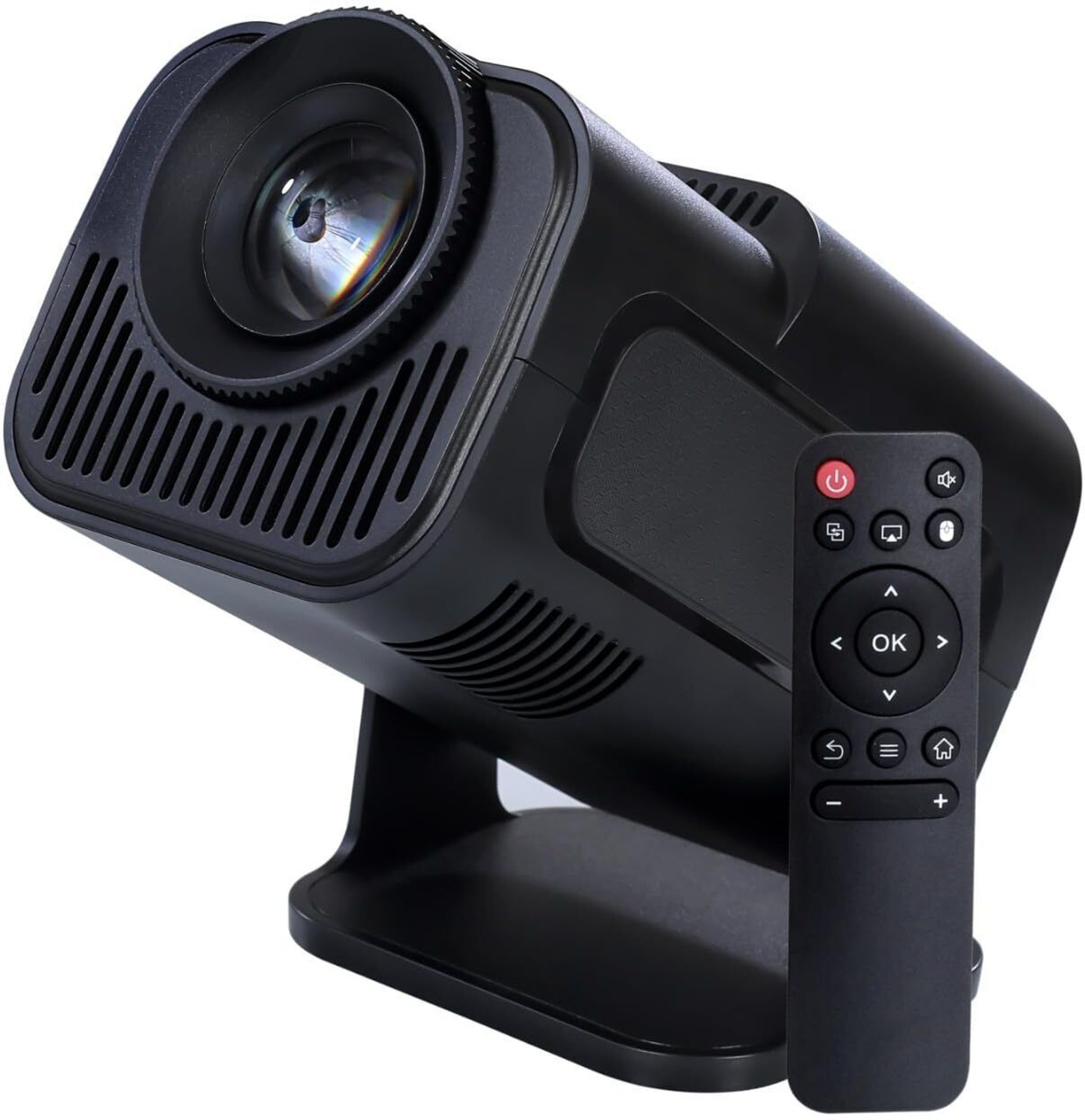 Image of Zync HY320 Mini Android 11 Smart 4K Ultra HD LED Short Throw Home Cineama 720P (8000 lm / 1 Speaker / Wireless / Remote Controller) Portable Projector (Dark Black)