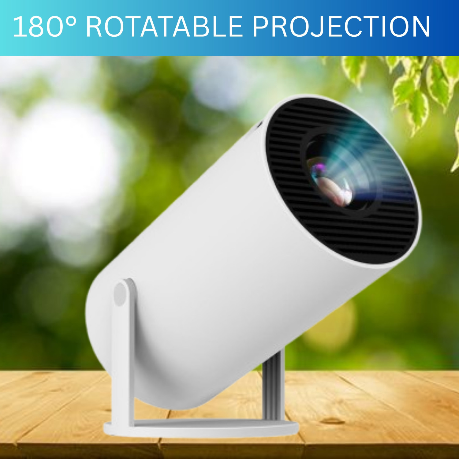 Image of Divine creation HY320 Mini 4K Support Smart Android 13 Projector with WiFi 6 HD Home Theater J87 (5000 lm / Wireless / Remote Controller) Portable Projector (Black)