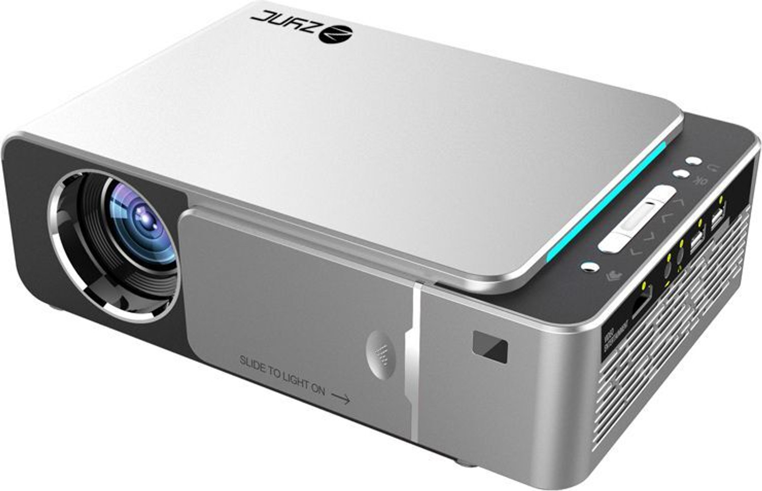 Image of Zync T6 Android 10 Smart 4K Home Cinema Mini 3D (7000 lm / 1 Speaker / Wireless / Remote Controller) Portable Projector (Grey)