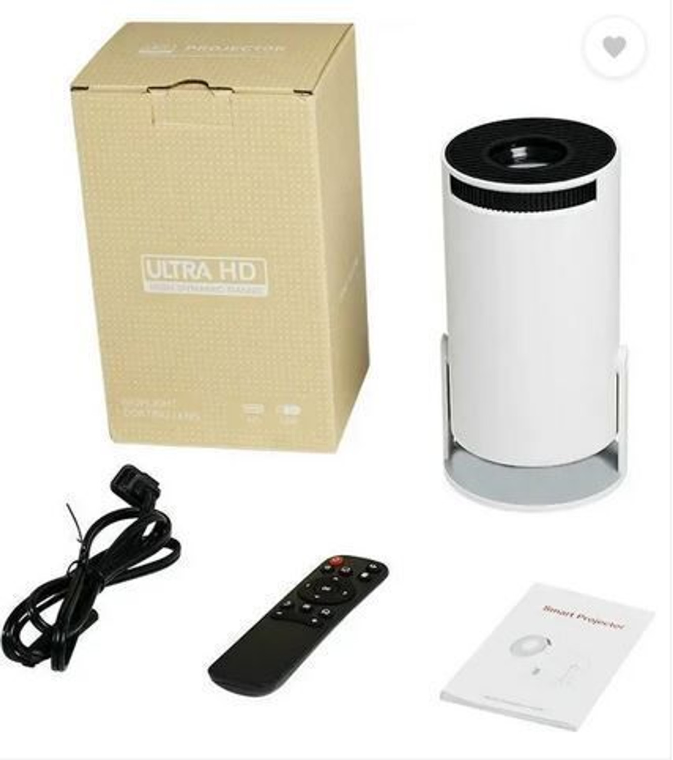 Image of LOOKZOON Mini Portable LED Projector with Multiple Interfaces Like AV, Audio, USB, HDMI (1500 lm / 1 Speaker / Wireless / Remote Controller) Portable Projector (Yellow)