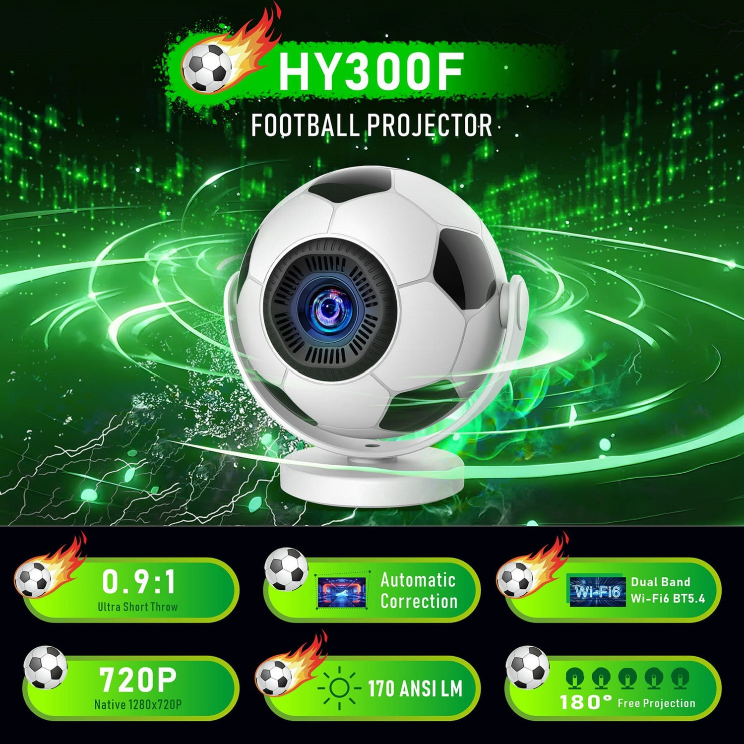 Image of AVOIHS Portable Projector Beem 440 Smart LED 4K FULL HD Resolution Remote Controller (1800 lm / Wireless / Remote Controller) Portable Projector (White)