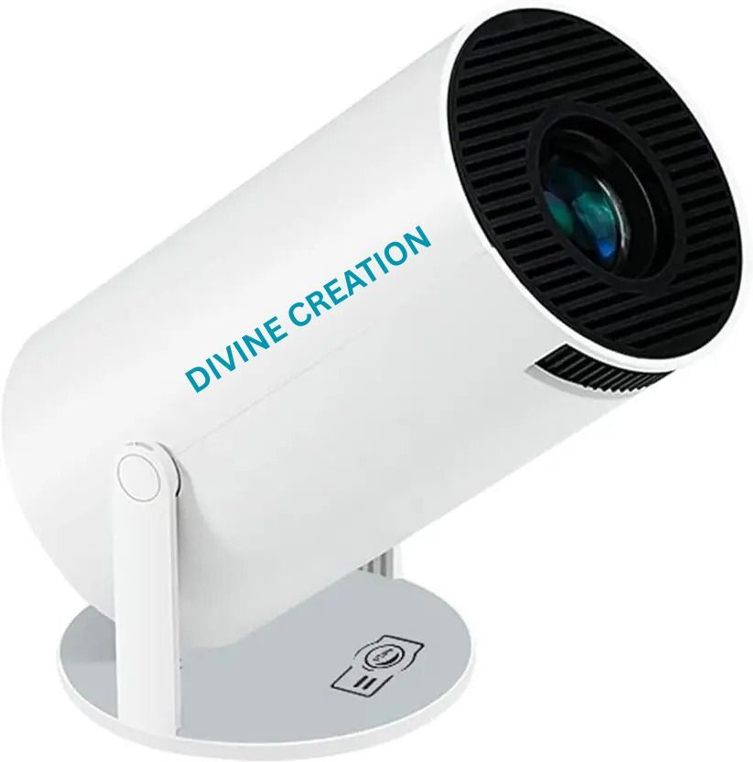 Image of Divine creation HY320 Mini 4K Support Smart Android 13 Projector with WiFi 6 HD Home Theater D89 (5000 lm / Wireless / Remote Controller) Portable Projector (Black)