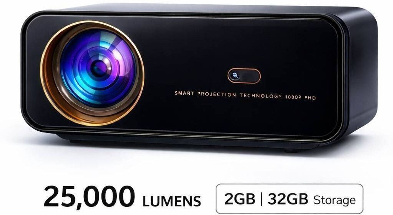 Image of Toptro Quadra Projector Dolby Digital Plus with Atmos, 4K HDR10+, Net-Flix Certified (32000 lm / Wireless / Remote Controller) Portable Projector (32000Lumen,Dual HDMI-EARC,Fully Sealed,YouTube Hot* Prime,Linux OS 1080p)