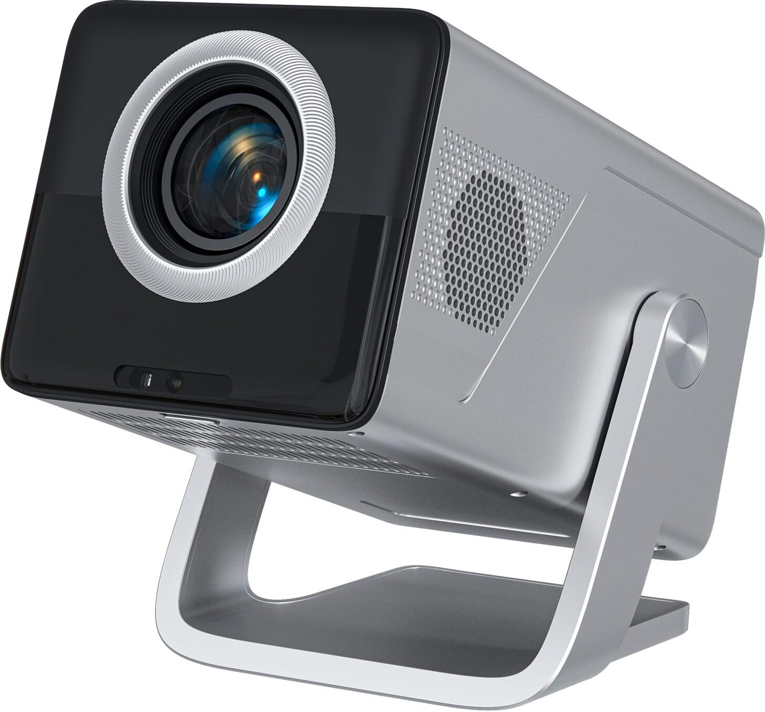 Image of XGIMI MoGo 2 Pro Portable Mini Projector with WiFi & Bluetooth,2X8W Built-In Speakers (400 lm / 2 Speaker / Wireless) Portable Projector (Silver)