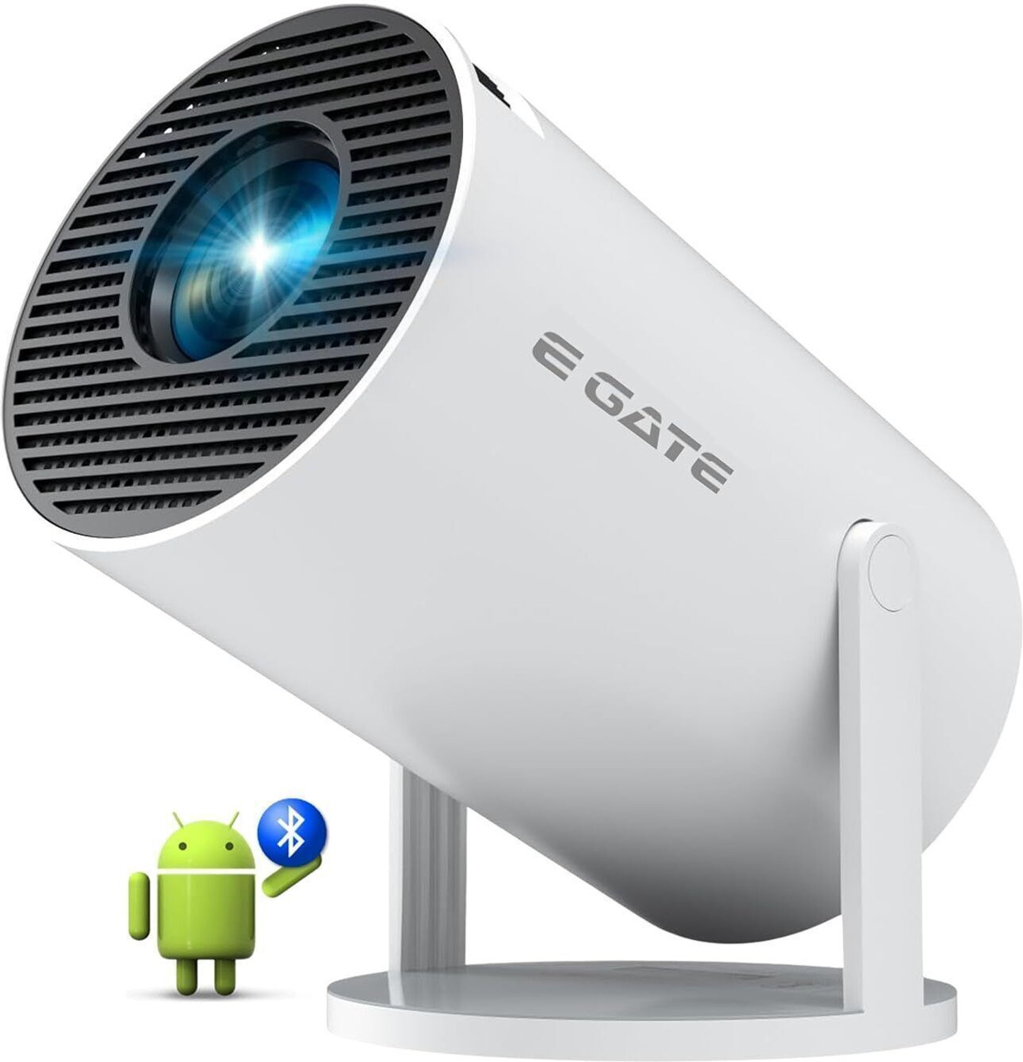 Image of WATTON Android 11.0 Smart Projector,1080P & 4K Support,2x Brighter,2.4G & 5G Wifi (8400 lm / 1 Speaker / Wireless / Remote Controller) Portable Projector (White)