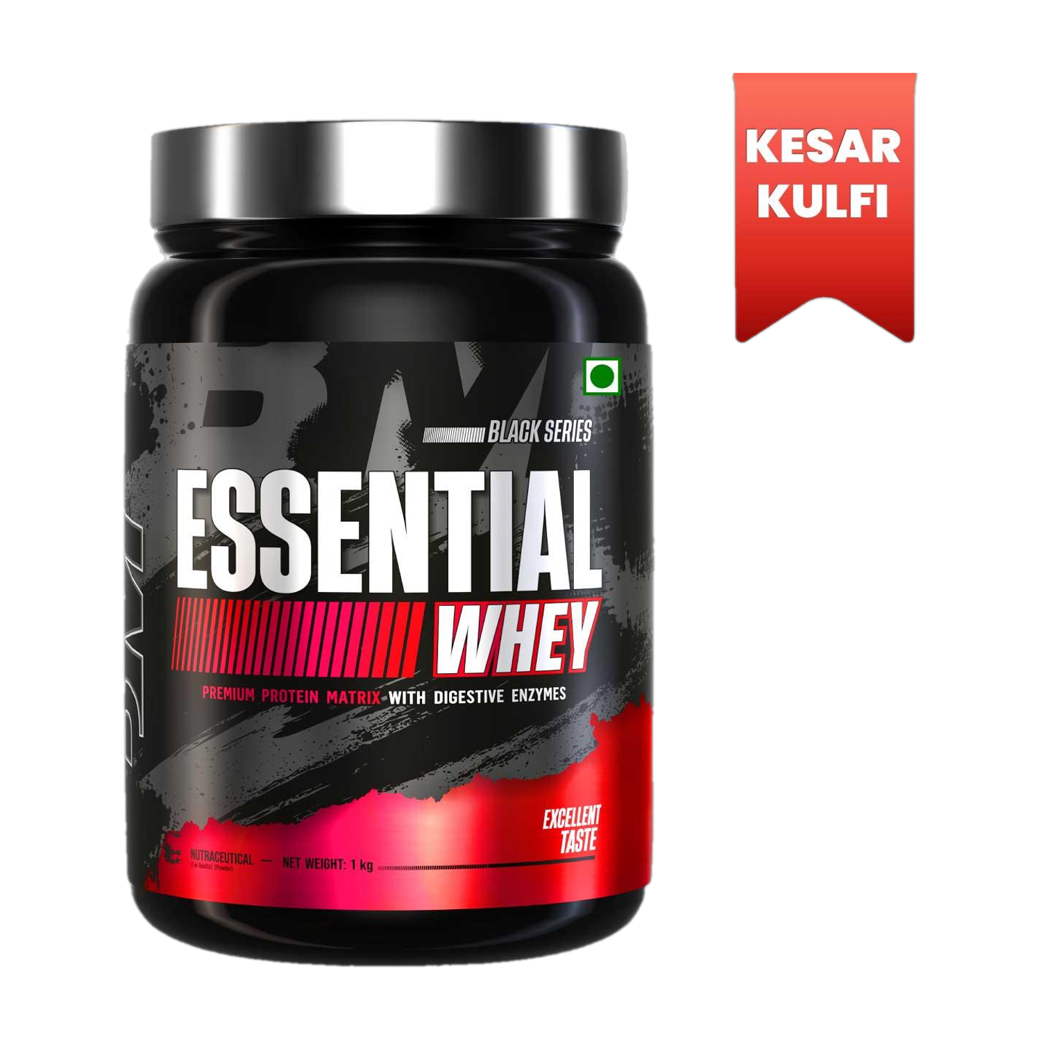 BIGMUSCLES NUTRITION Essential Whey Protein 1 kg, Kesar Kulfi - Image 1