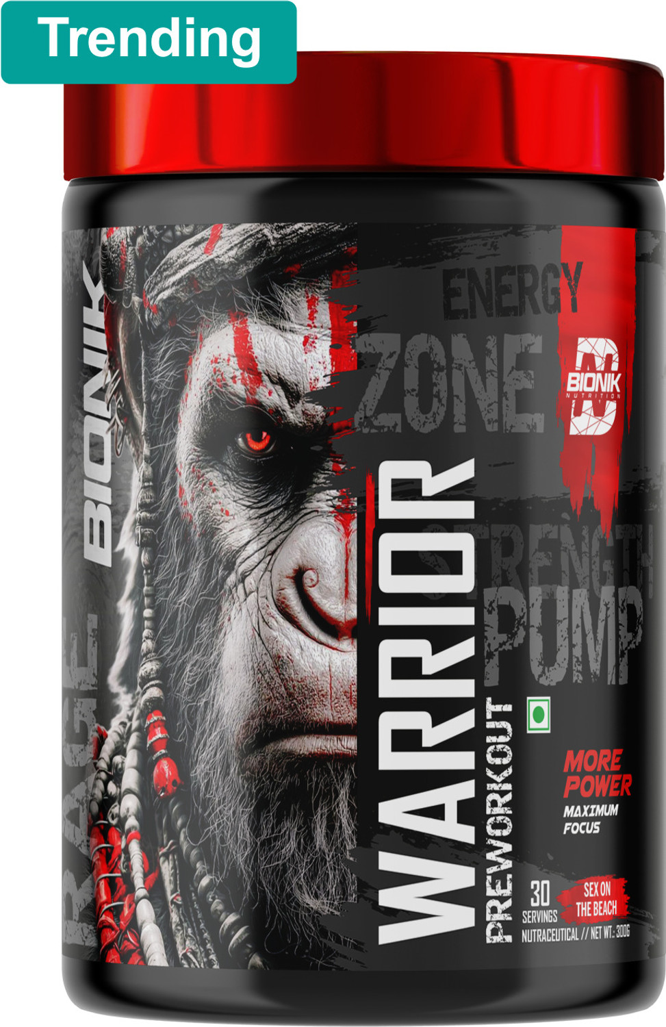 Image of Bigflex Nuke Pre-Workout Supplement Creatine (400 g, Strawberry Kiwi)