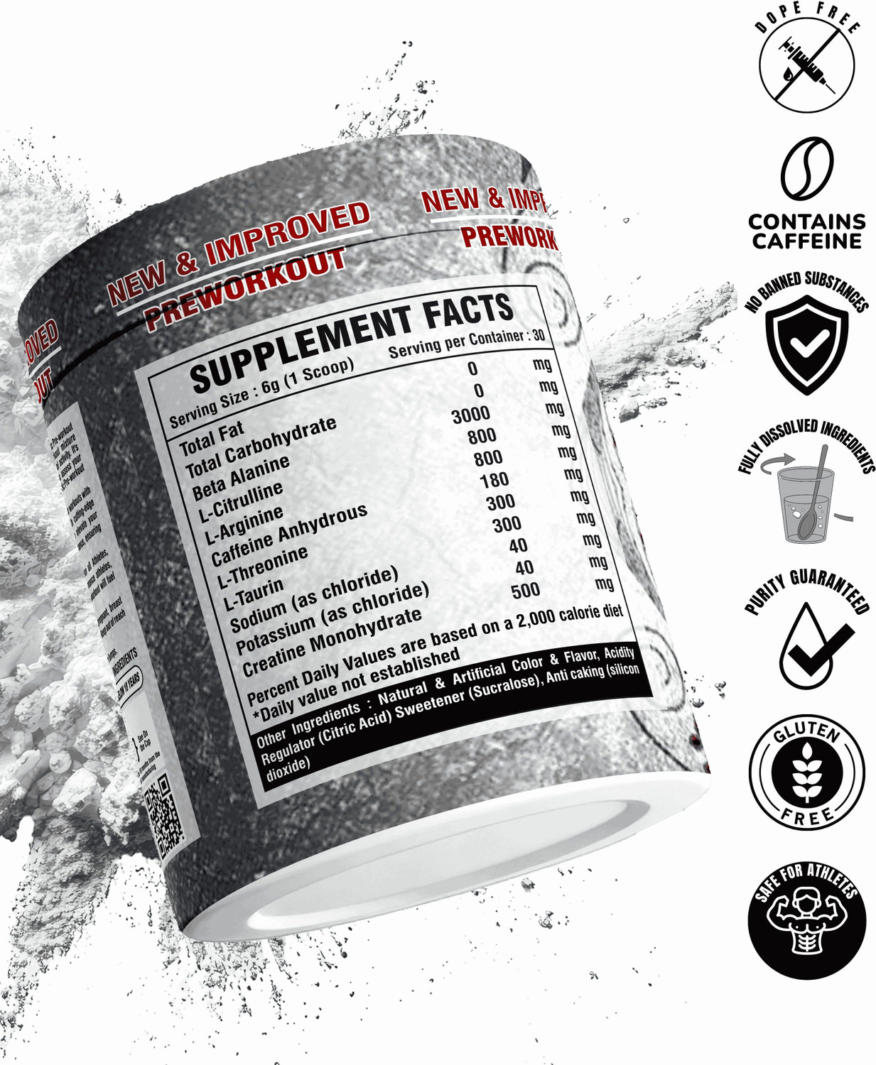 Image of Muscle Weapon Sychotic Preworkout 30 servings Stamina| Energy | Focus | Pump Pre Workout (180 g, Blueberry)