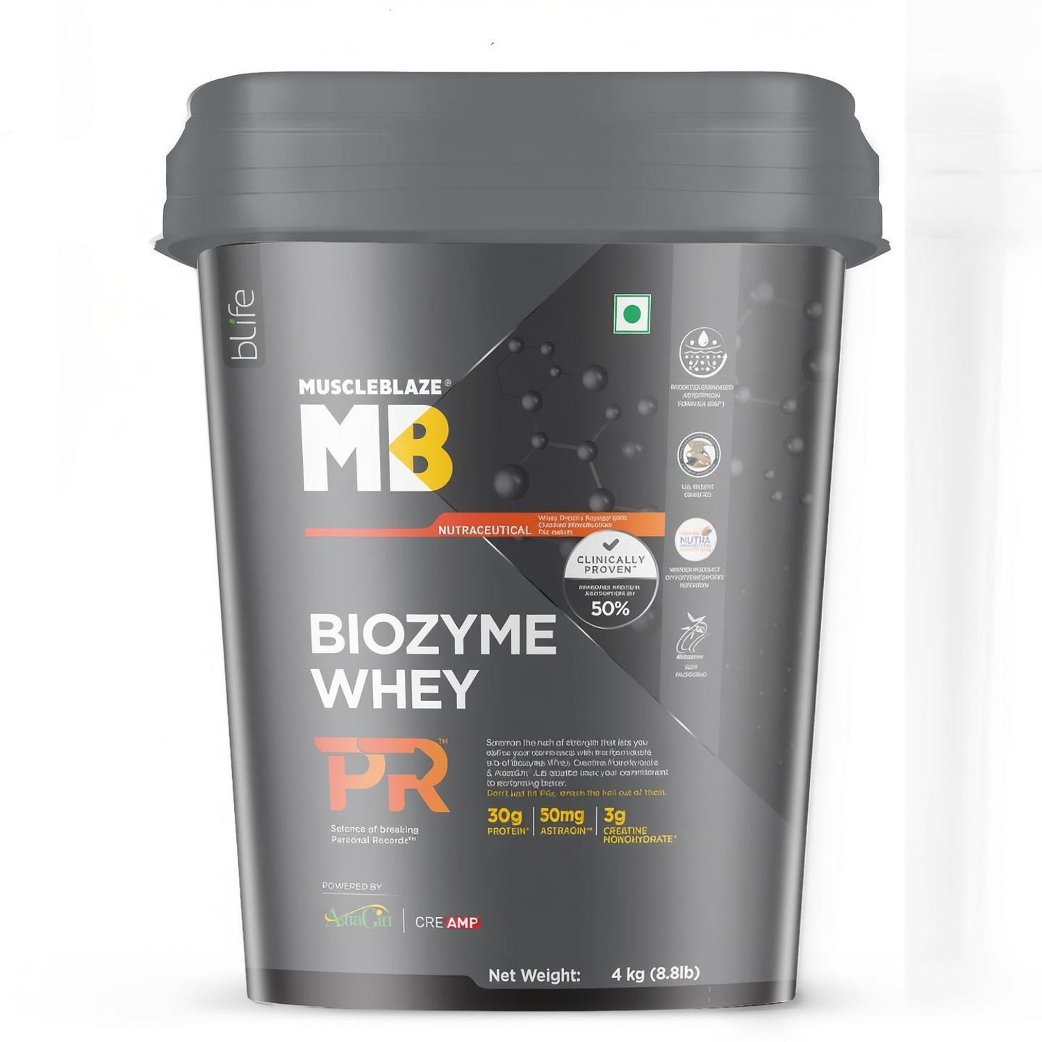 MUSCLEBLAZE Biozyme Whey PR with Creatine Monohydrate & AstraGin - Image 6