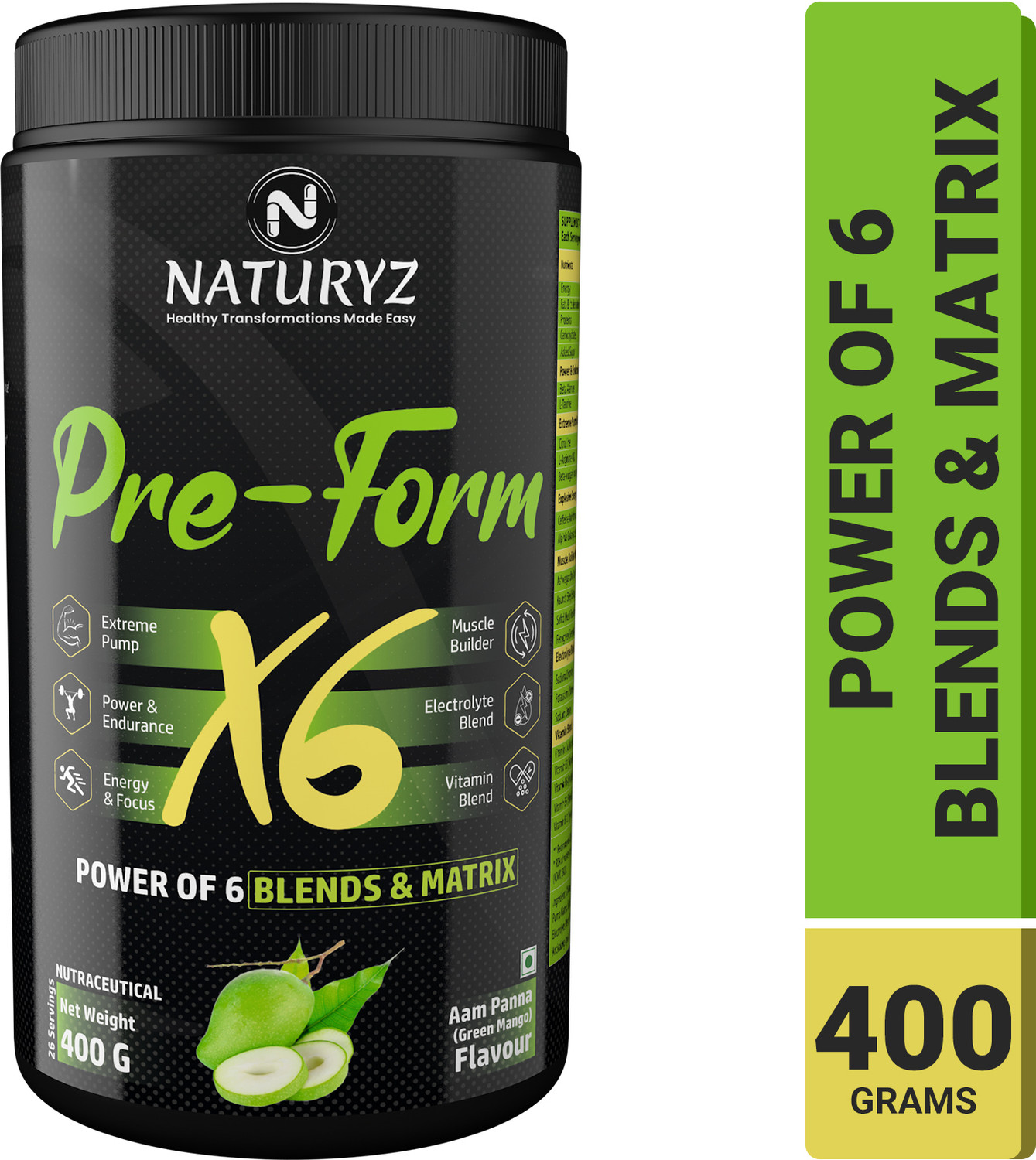 Image of Promaniax Blood Lock Xtreme | Elite | Boosts Energy, Strength & Performance | 60 Servings Pre Workout (390 g, Lemonade)
