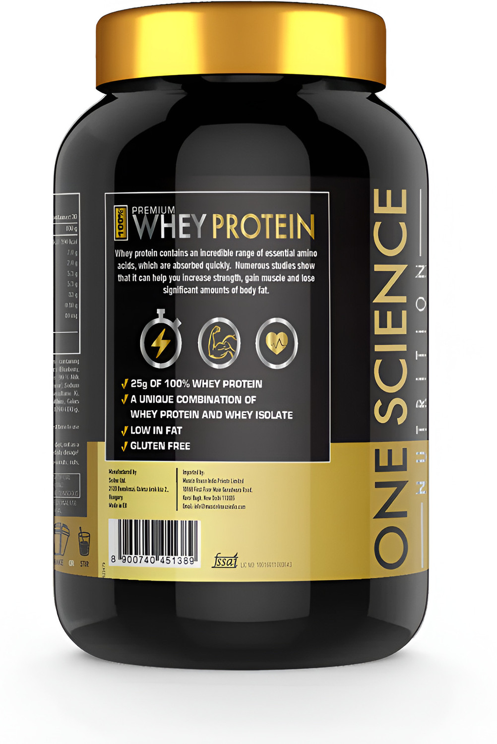 Image of One Science Nutrition 100% Premium Whey Protein 907GM (Cookies & Cream) Whey Protein (907 g, Cookies & Cream)