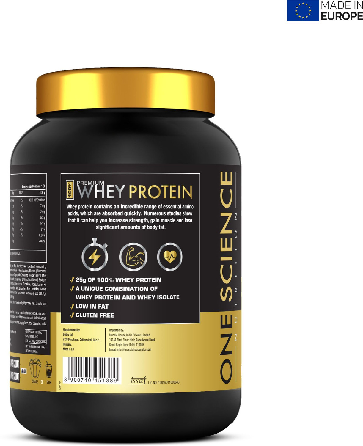 Image of One Science OS PREMIUM WHEY PROTEIN (BLUEBERRY MUFFIN) Whey Protein (907 g, BLUEBERRY MUFFIN)