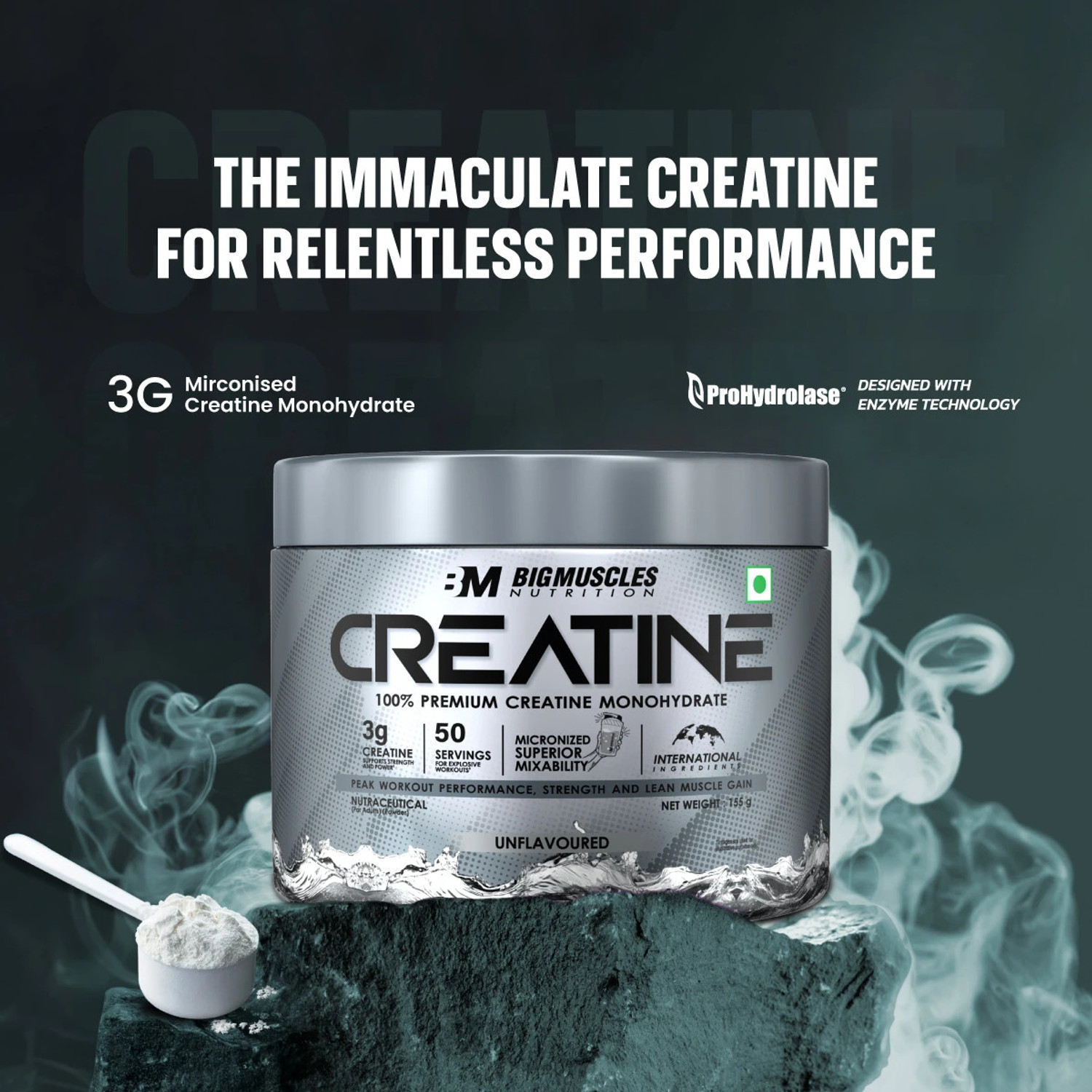 Image of BIGMUSCLES NUTRITION Creatine Monohydrate [66 Servings] | Supports Lean Muscle Building & Recovery | Creatine (204 g, Mango Martini)