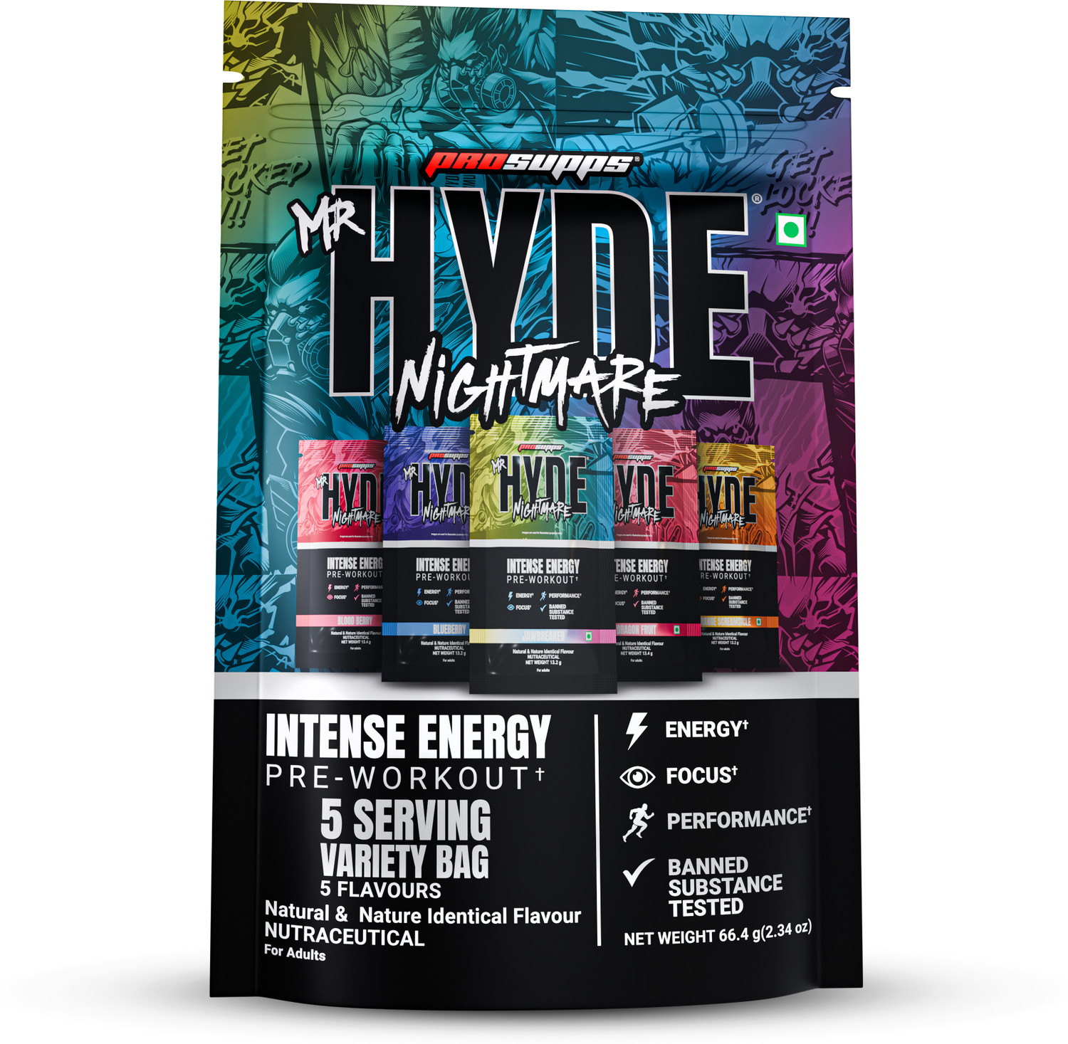 Image of Promaniax Blood Lock Xtreme | Elite | Boosts Energy, Strength & Performance | 60 Servings Pre Workout (390 g, Lemonade)