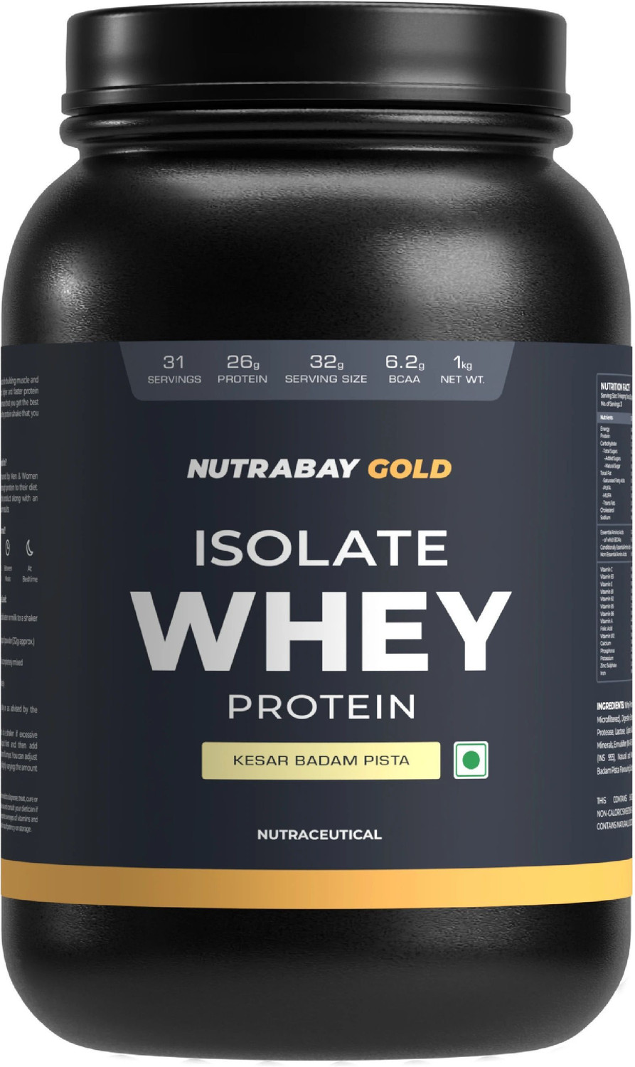 Image of Nutrabay Gold Bulk Mass Gainer, 30g Protein, 554 Calories, Carbs to Protein Blend (3:1) Weight Gainers /Mass Gainers (3 kg, Chocolate)