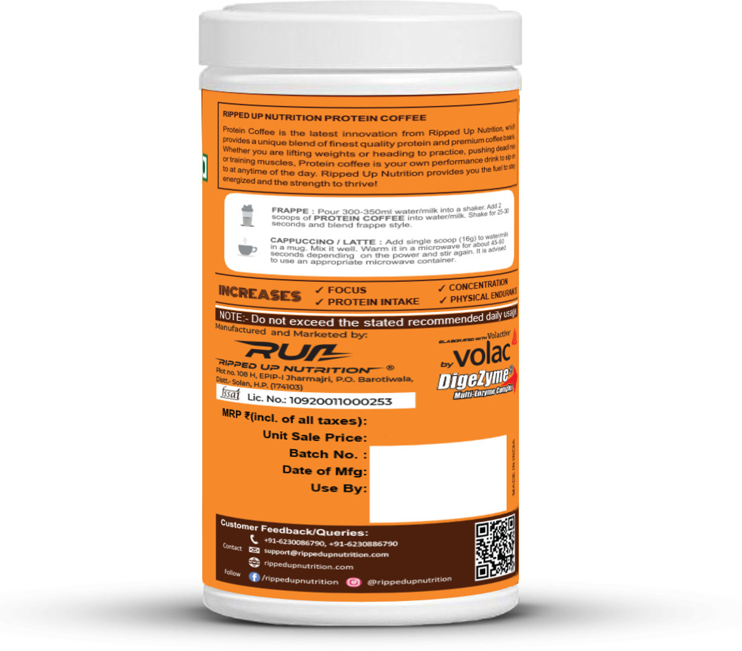 Image of Ripped Up Nutrition Protein Cofee Mocha Whey Protein (500 g, Caramel)