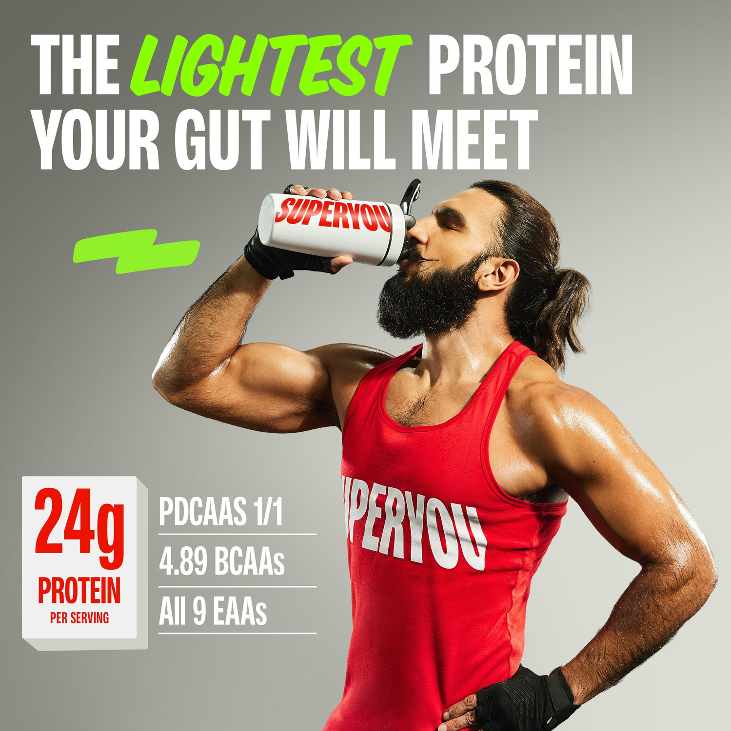Image of Super You Pro Fermented Yeast Protein(Pack of 5) | 24g Protein | Superior Muscle Recovery Plant-Based Protein (180 g, Chocolate)