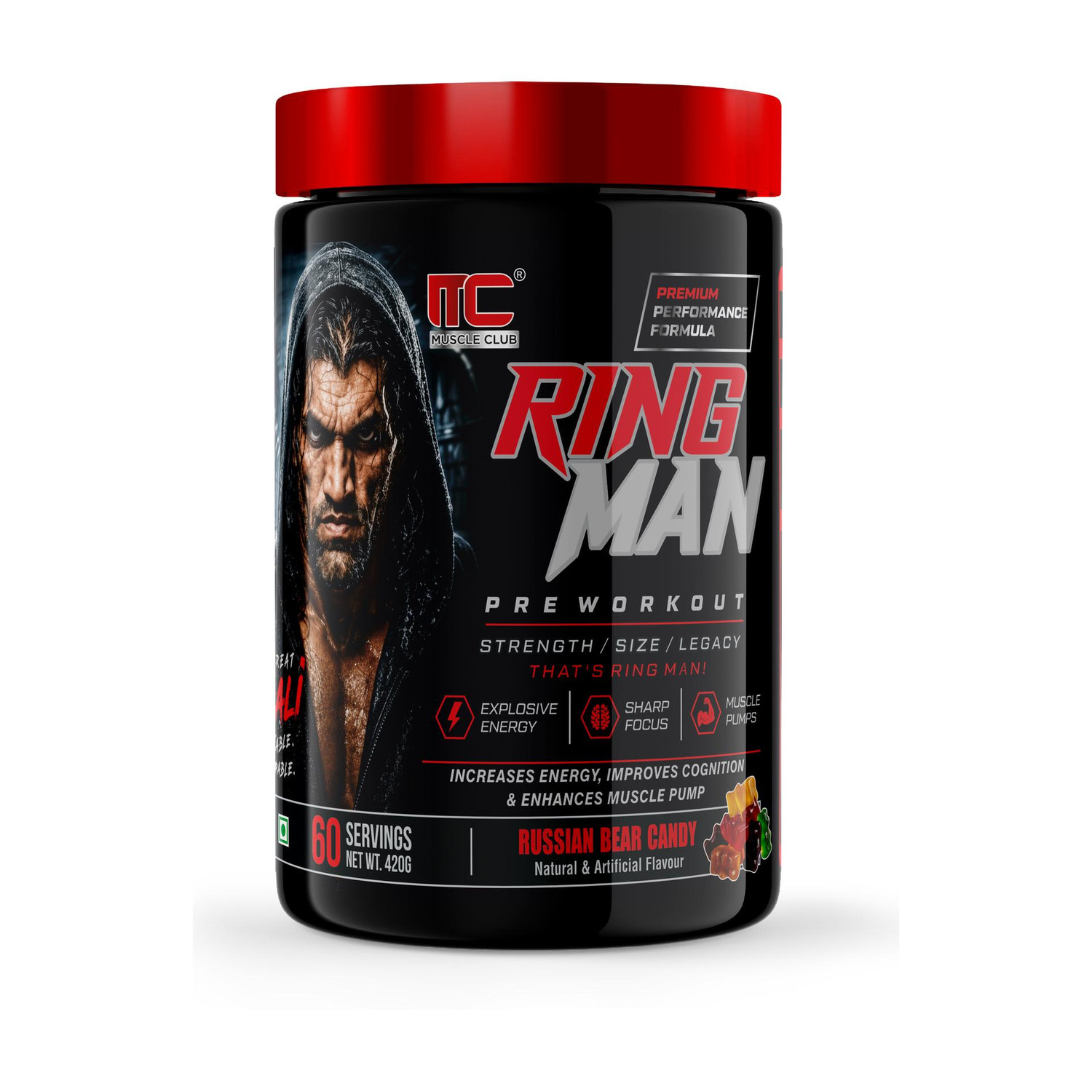 Image of Muscle Weapon Sychotic Preworkout 30 servings Stamina| Energy | Focus | Pump Pre Workout (180 g, Blueberry)